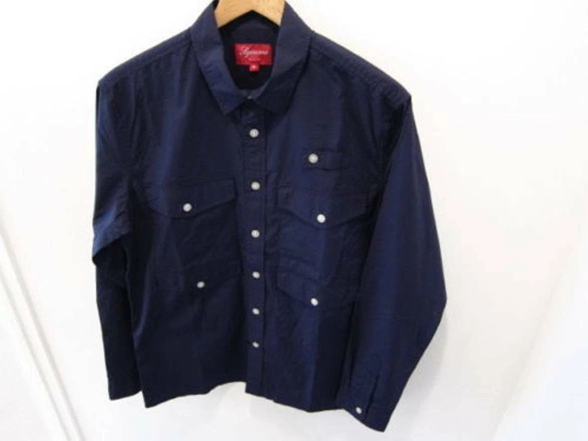 Supreme SS19 Supreme 2 Tone Denim Button Up Short Sleeve Shirt
