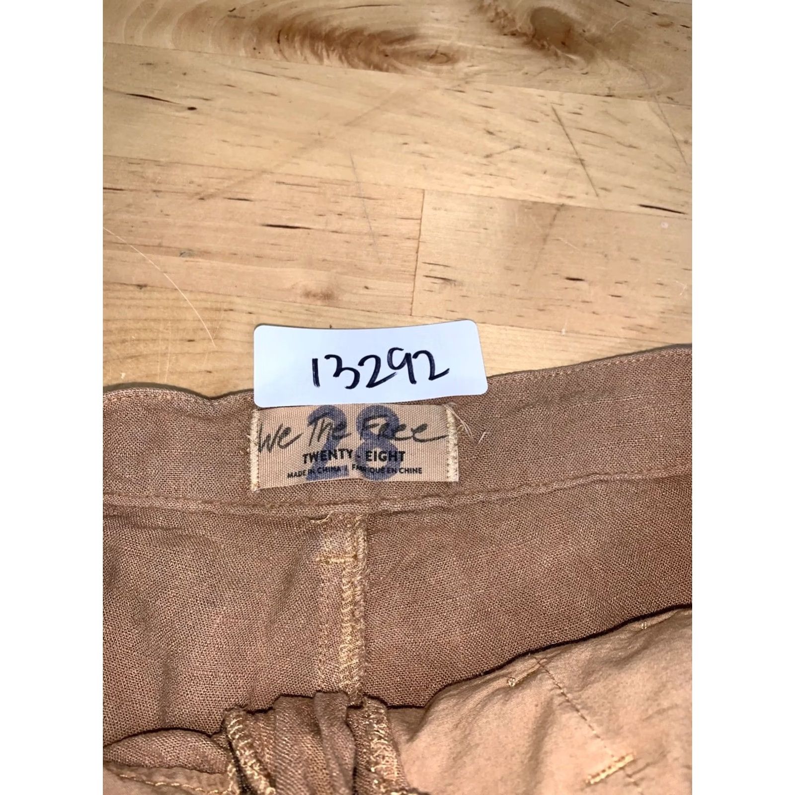 Free People VINTAGE Free People Linen Blend Flowy Pants Women 28 Tan Casual Boho 13292 Size 28" / US 6 / IT 42 - 2 Thumbnail