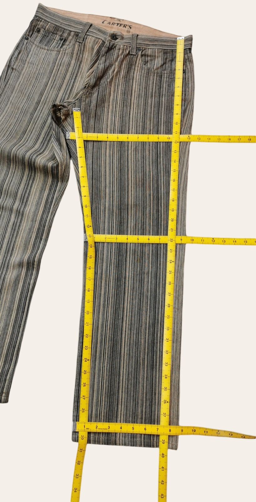 Carter's Carters Stripe Pants Size 33-34 x 39.5 Size US 34 / EU 50 - 8 Thumbnail