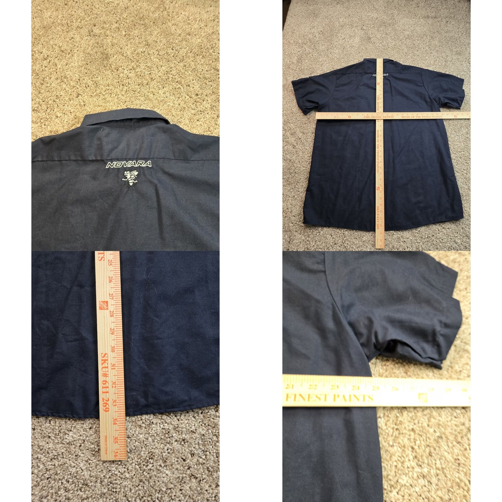 Dickies Dickies Work Shirt Mens XL Blue Short Sleeve Button-Up Twill Cotton Polyester Embroidered Pockets Vintage: No, but Retro Workwear Size US XL / EU 56 / 4 - 8 Thumbnail