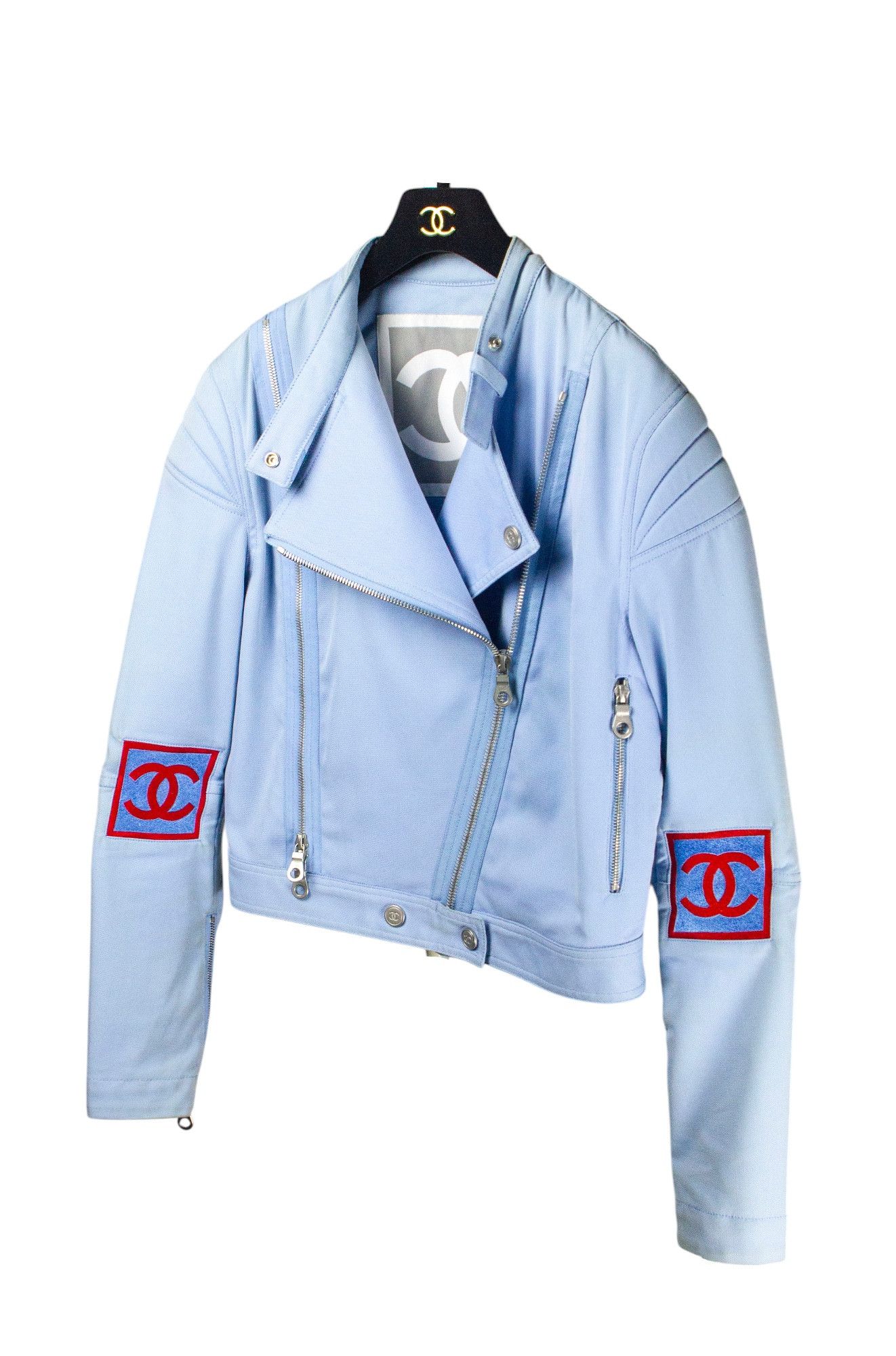 Chanel S/S 2002 ASTRO BIKER CROPPED JAKCET Size M / US 6-8 / IT 42-44 - 3 Thumbnail