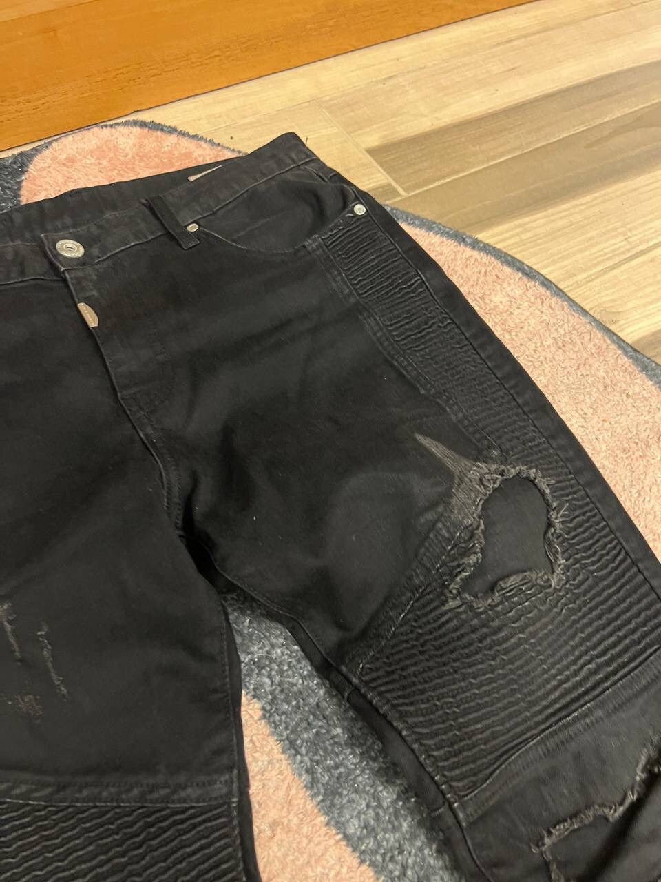 Represent Clo. Represent Slim Fit Destroyed Denim Black Ripped Pants Size US 32 / EU 48 - 4 Thumbnail