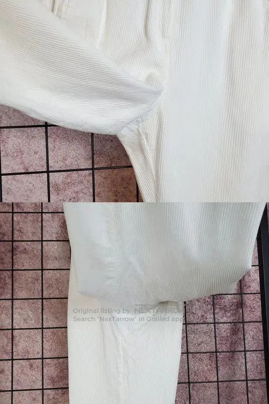 Dior Dior Women's White Cotton Embroidered Casual Pants . Size 24" / US 00 / IT 34 - 6 Thumbnail