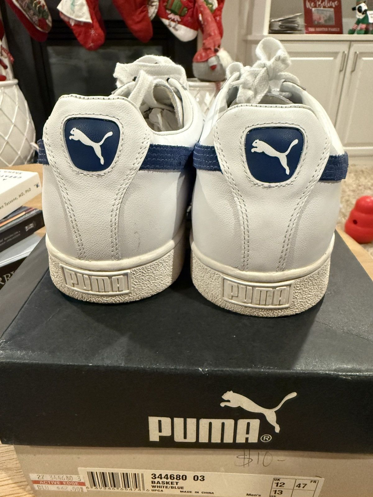Puma Vintage 2003 Puma Basket White/Blue mens size 13 Size US 13 / EU 46 - 5 Thumbnail
