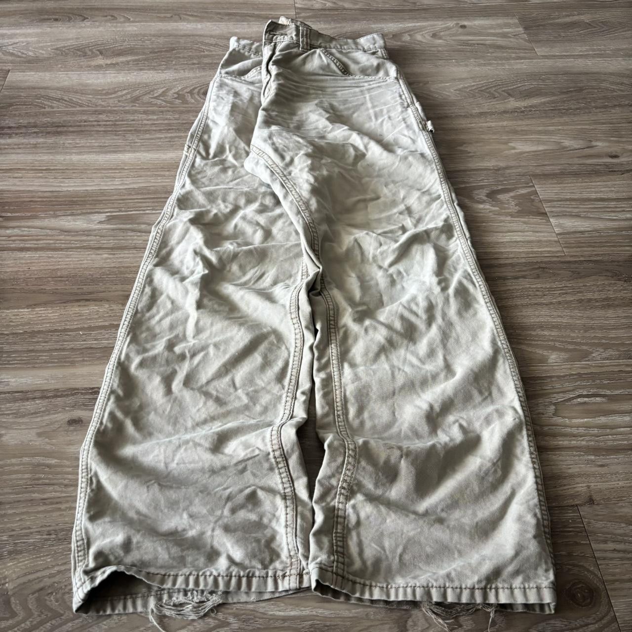 Vintage Crazy Vintage Y2K/2000s Light Tan Khaki Streetwear Carpenter Pants! 36x32 Size US 36 / EU 52 - 3 Thumbnail