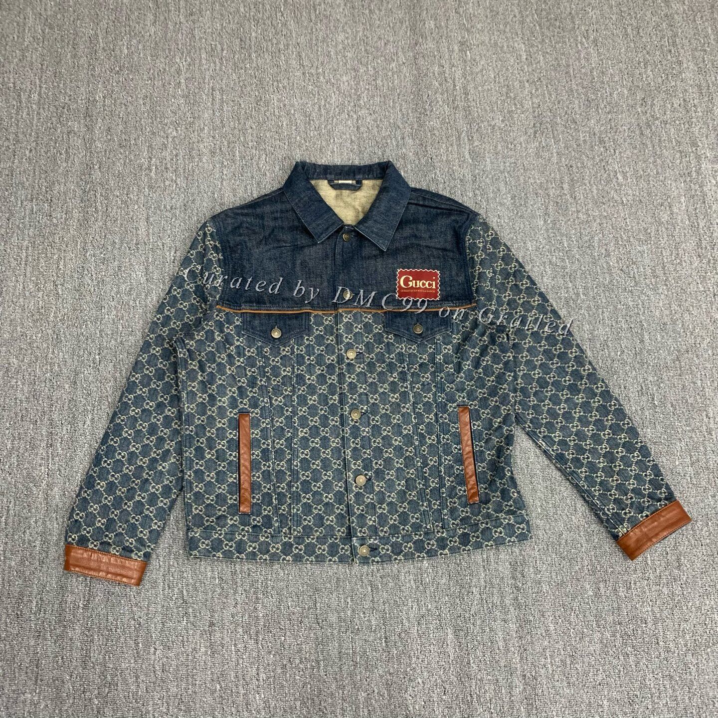 Gucci Gucci Blue GG Print Denim Jacket Size US S / EU 44-46 / 1 - 1 Thumbnail
