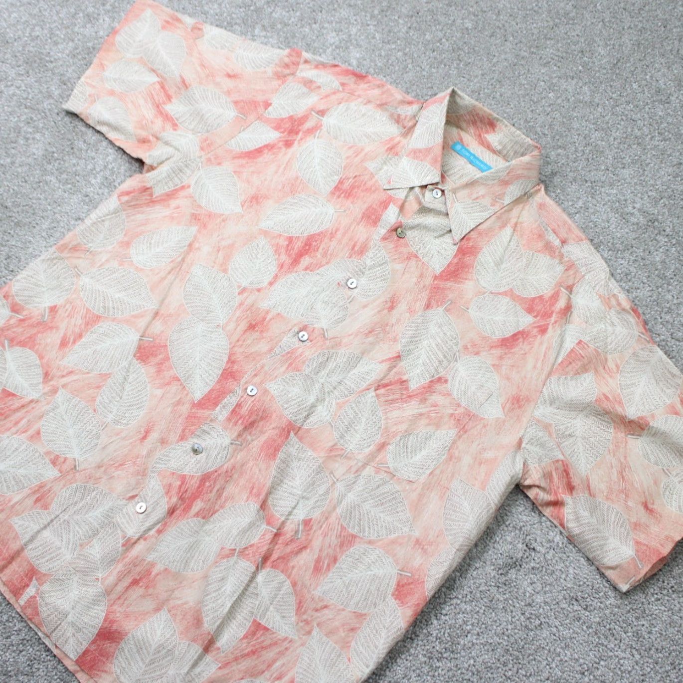 Tori Richard Tori Richard Shirt Mens Large Pink Floral 100% Cotton Lawn Short Sleeve Button Up Size US L / EU 52-54 / 3 - 3 Thumbnail