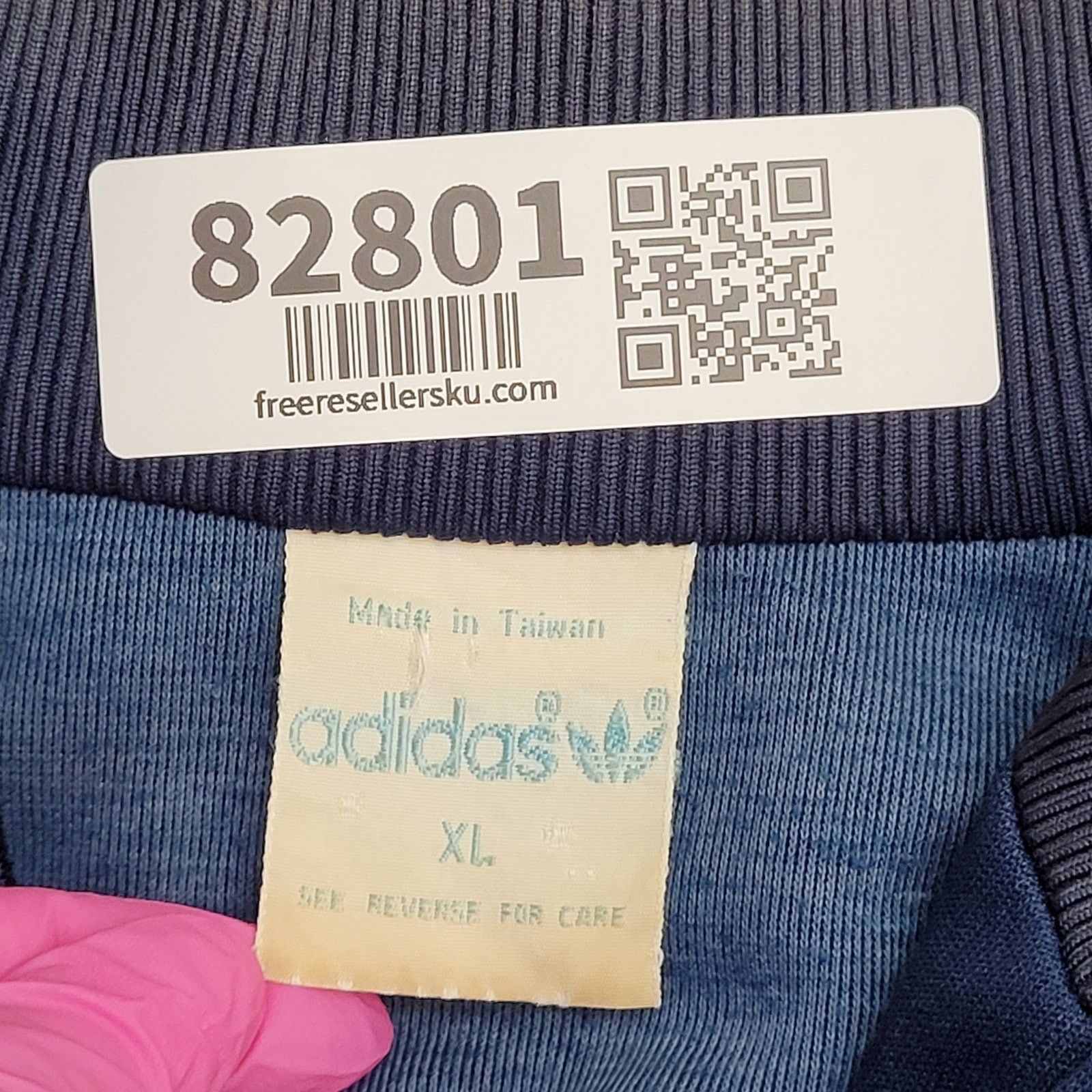 Adidas Vintage 90s ADIDAS Trefoil Track Jacket XL 24x25 Crop Blue Size US XL / EU 56 / 4 - 6 Thumbnail