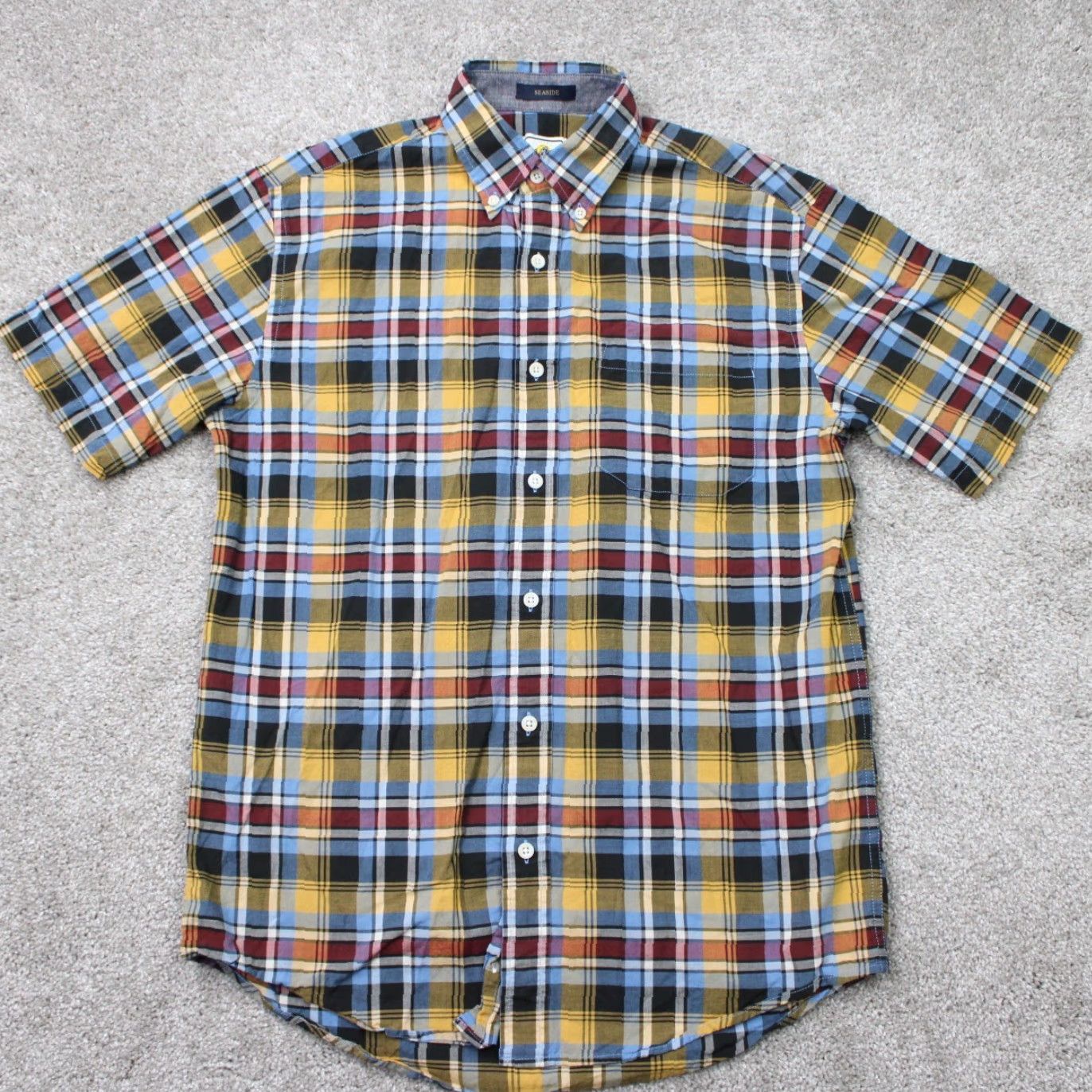Pendleton Pendleton Board Shirt Surf Seaside Shirt Mens Small Yellow Blue Plaid Cotton Short Sleeve Button-Up Vintage No Size US S / EU 44-46 / 1 - 2 Thumbnail