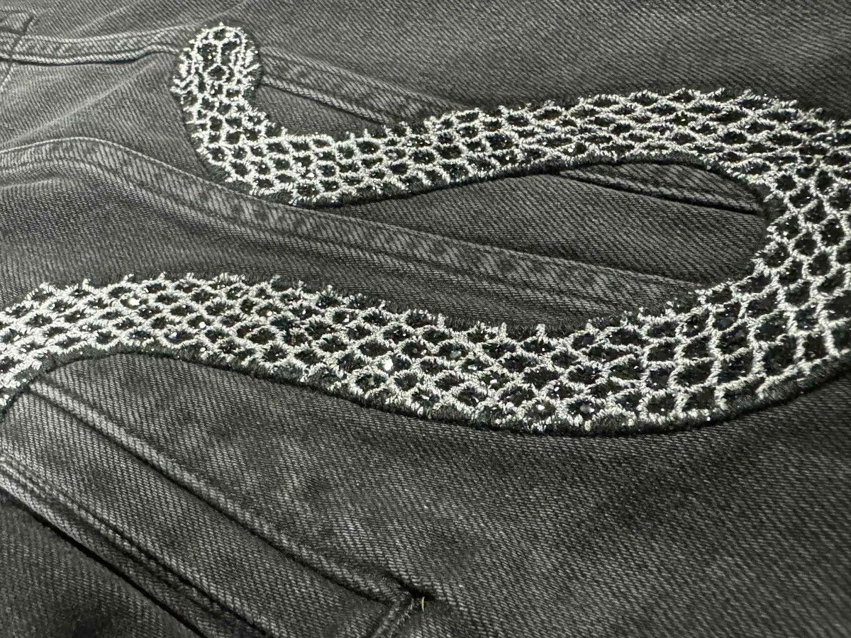 Amiri EUC Amiri Crystal Snake Denim Jacket Size US XL / EU 56 / 4 - 10 Thumbnail