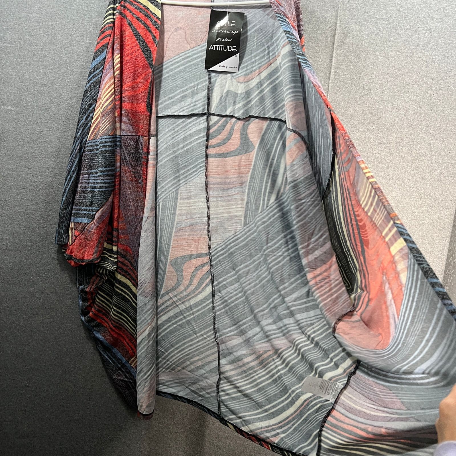 Other Attitudes by Renee Global Illusions Casknit Cocoon Cardiga Size M / US 6-8 / IT 42-44 - 6 Thumbnail