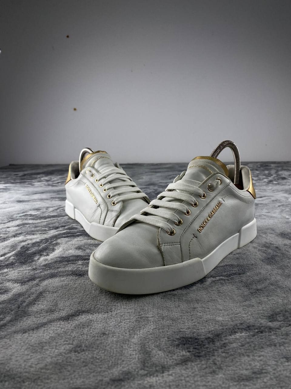 Dolce & Gabbana Dolce & Gabbana Portofino Leather Trainers Men Size 41 White Size US 8 / EU 41 - 1 Thumbnail