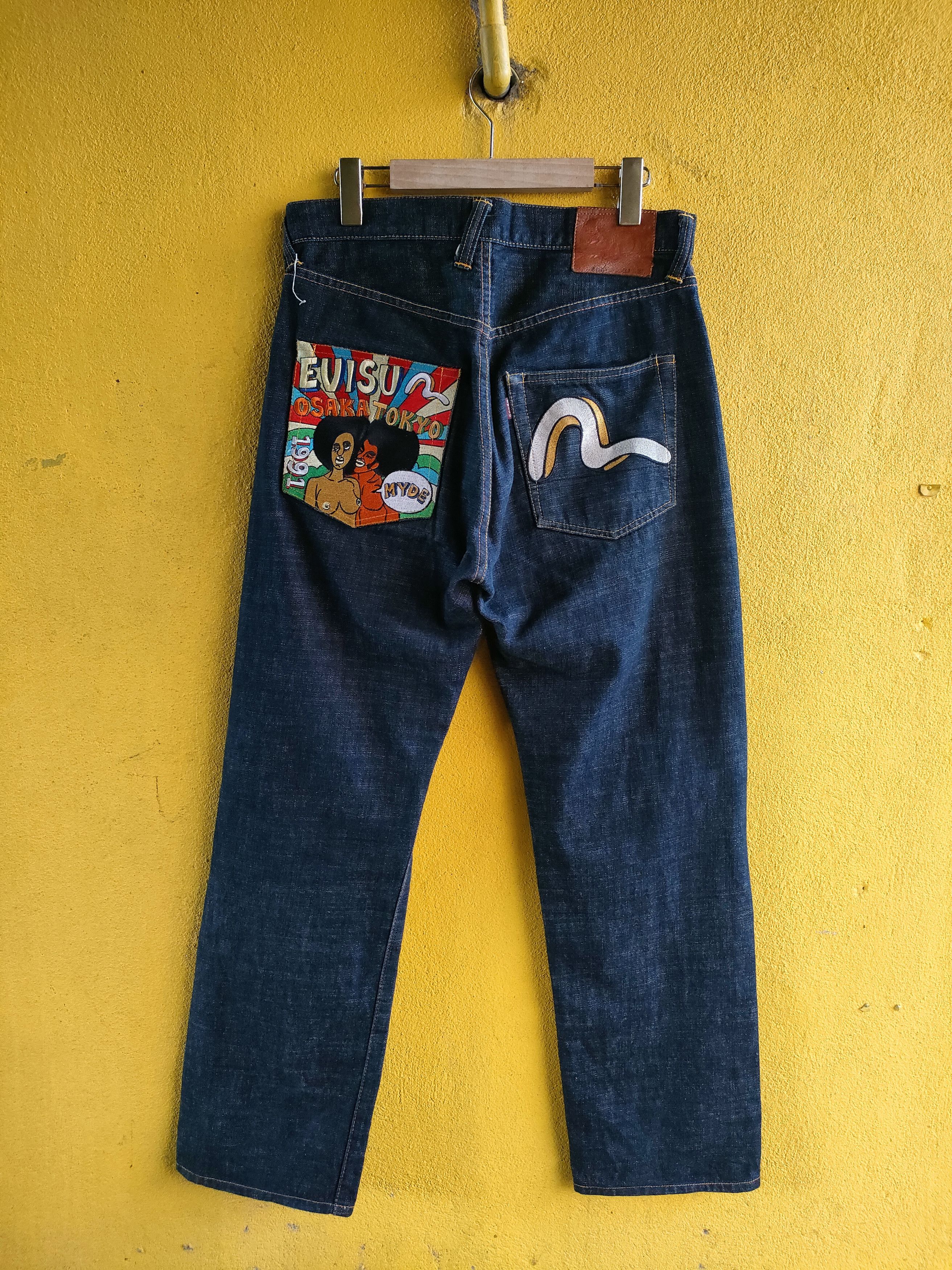 EVISU ダークデニム　EVISU DONNA OSAKA 26×32 EVISU ダークデニム EVISU DONNA OSAKA 26×32 Vintage Evisu