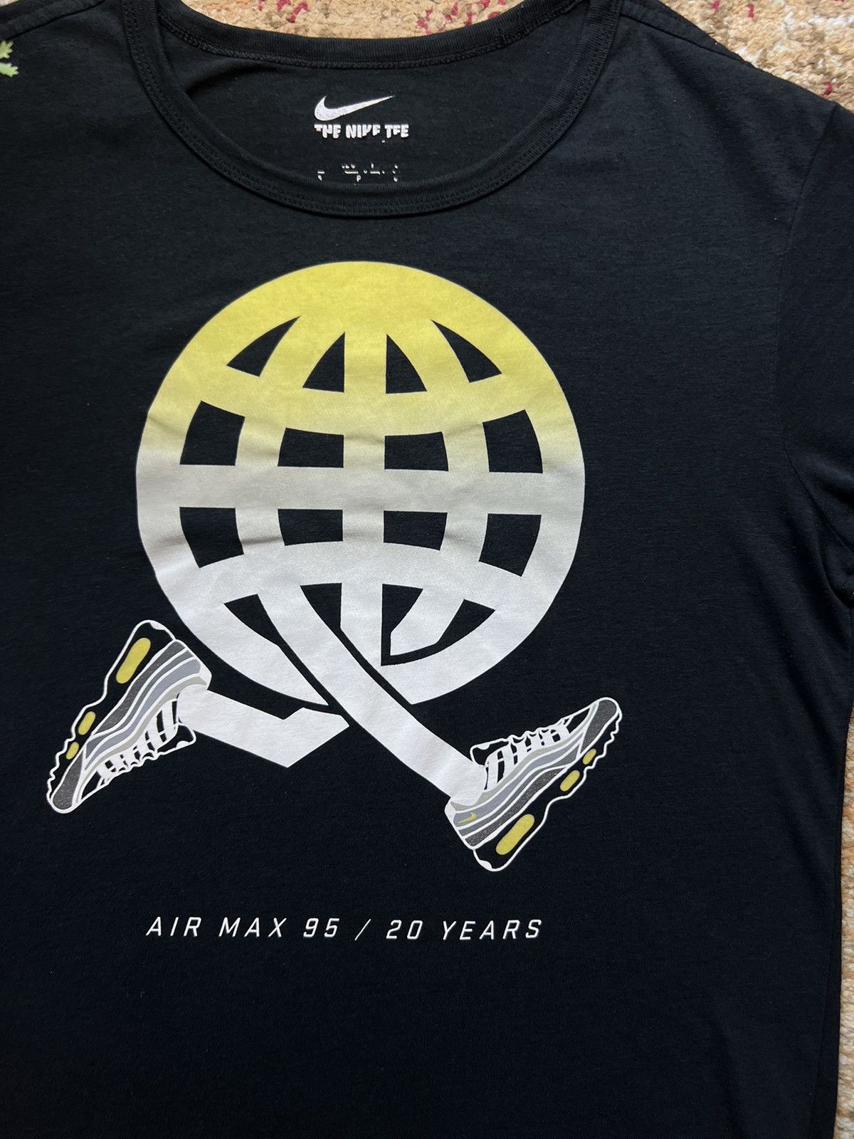 Nike × Vintage 🌐90’s NIKE AIR MAX 95 SWOOSH LOGO RETRO TEE Y2k Size US S / EU 44-46 / 1 - 2 Thumbnail