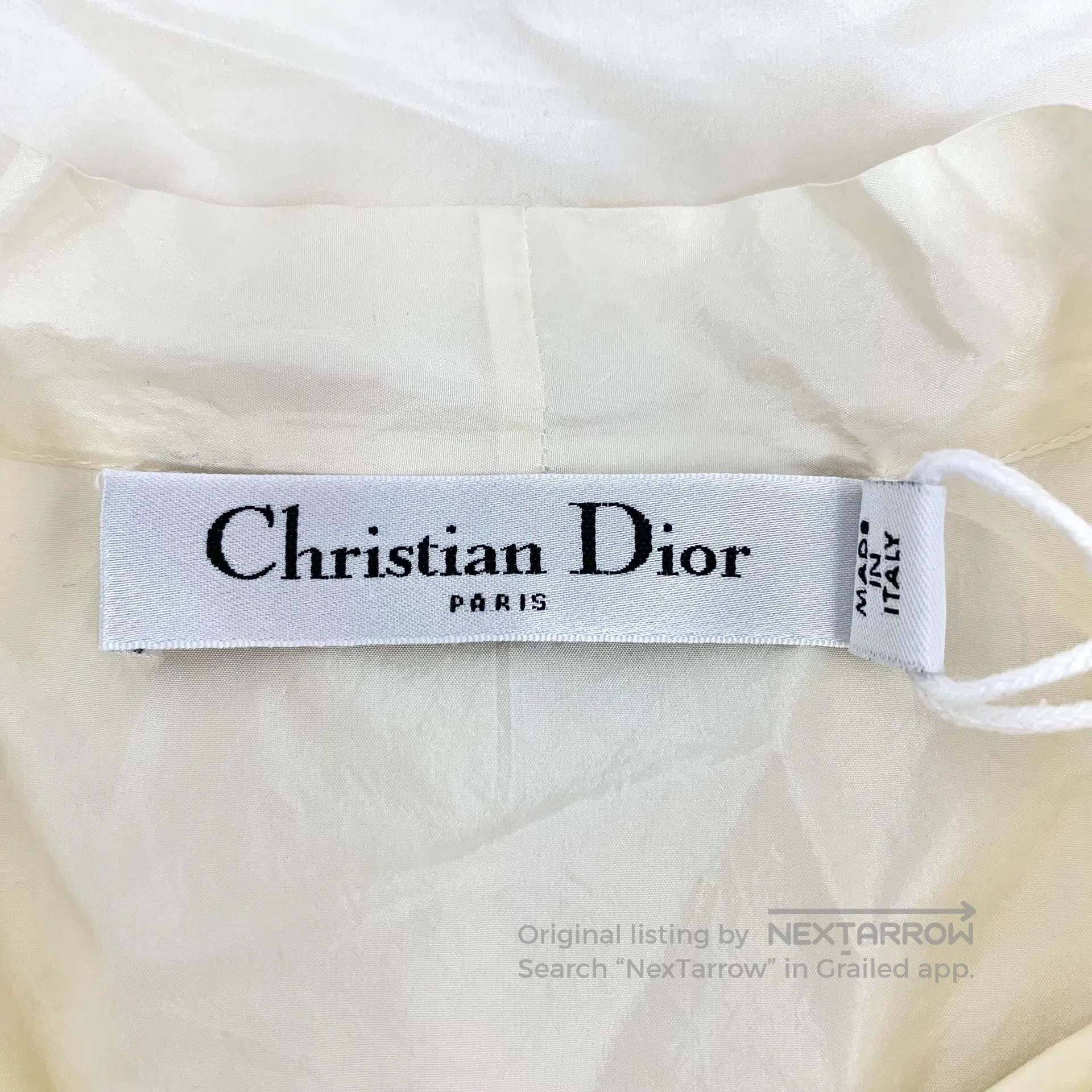 Dior Dior Beige Embroidered Bee Silkworm Silk Tie Bow No Sleeve Size XXS / US 00 / IT 34 - 6 Thumbnail