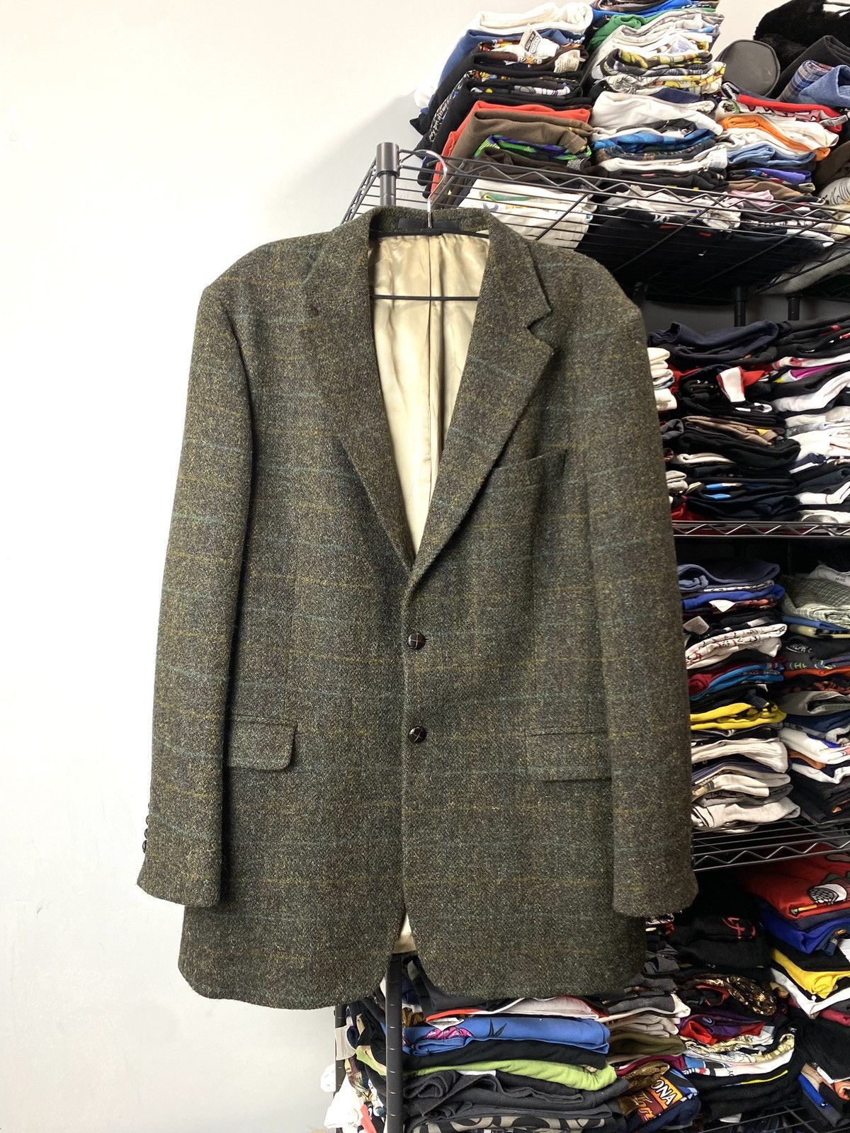Harris Tweed Vintage Harris Tweed Pure Wool Jacket Blazer Size US XL / EU 56 / 4 - 2 Thumbnail