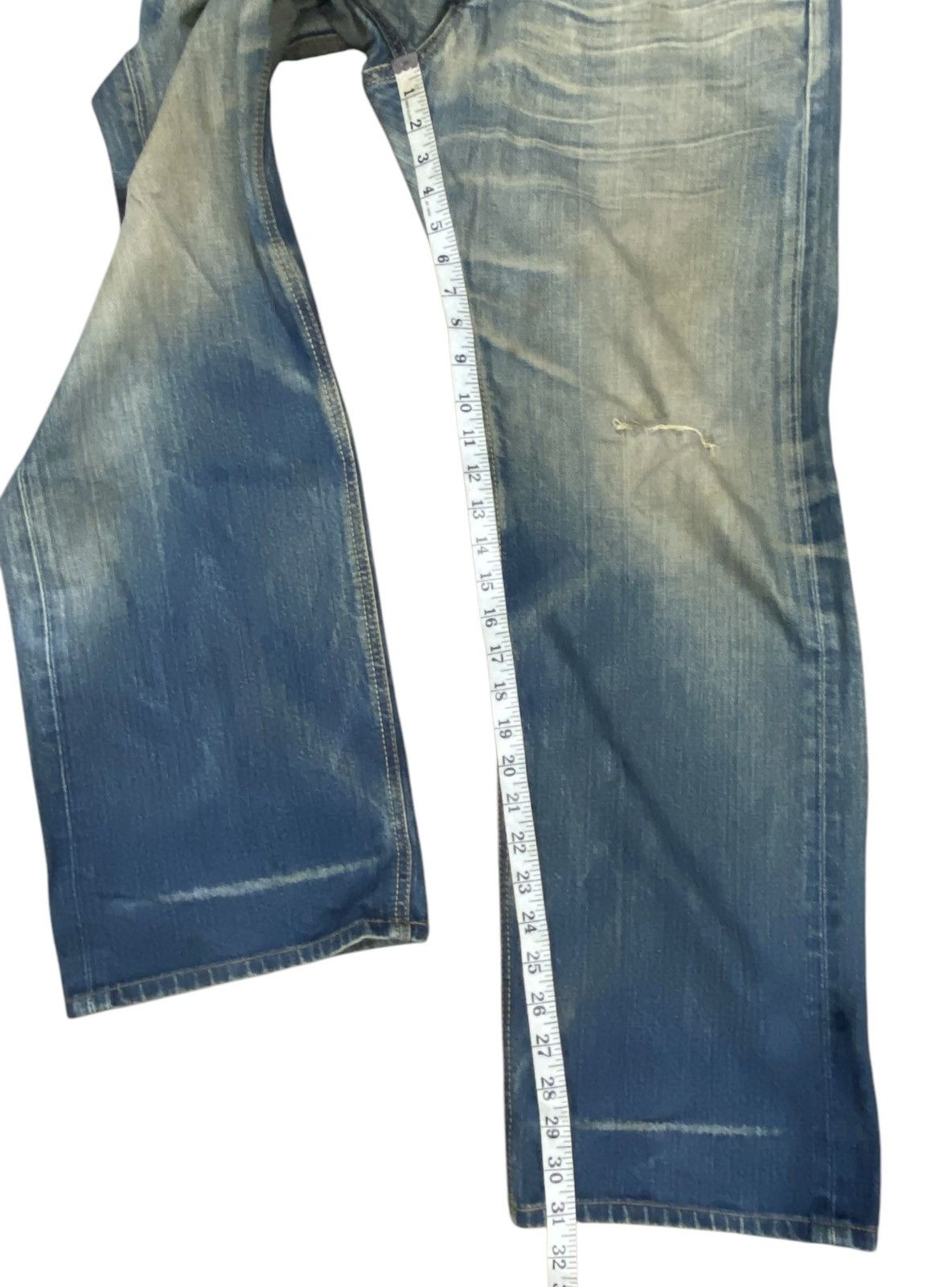 Edwin Vintage EDWIN Distressed Blue Jeans Size US 39 - 19 Thumbnail
