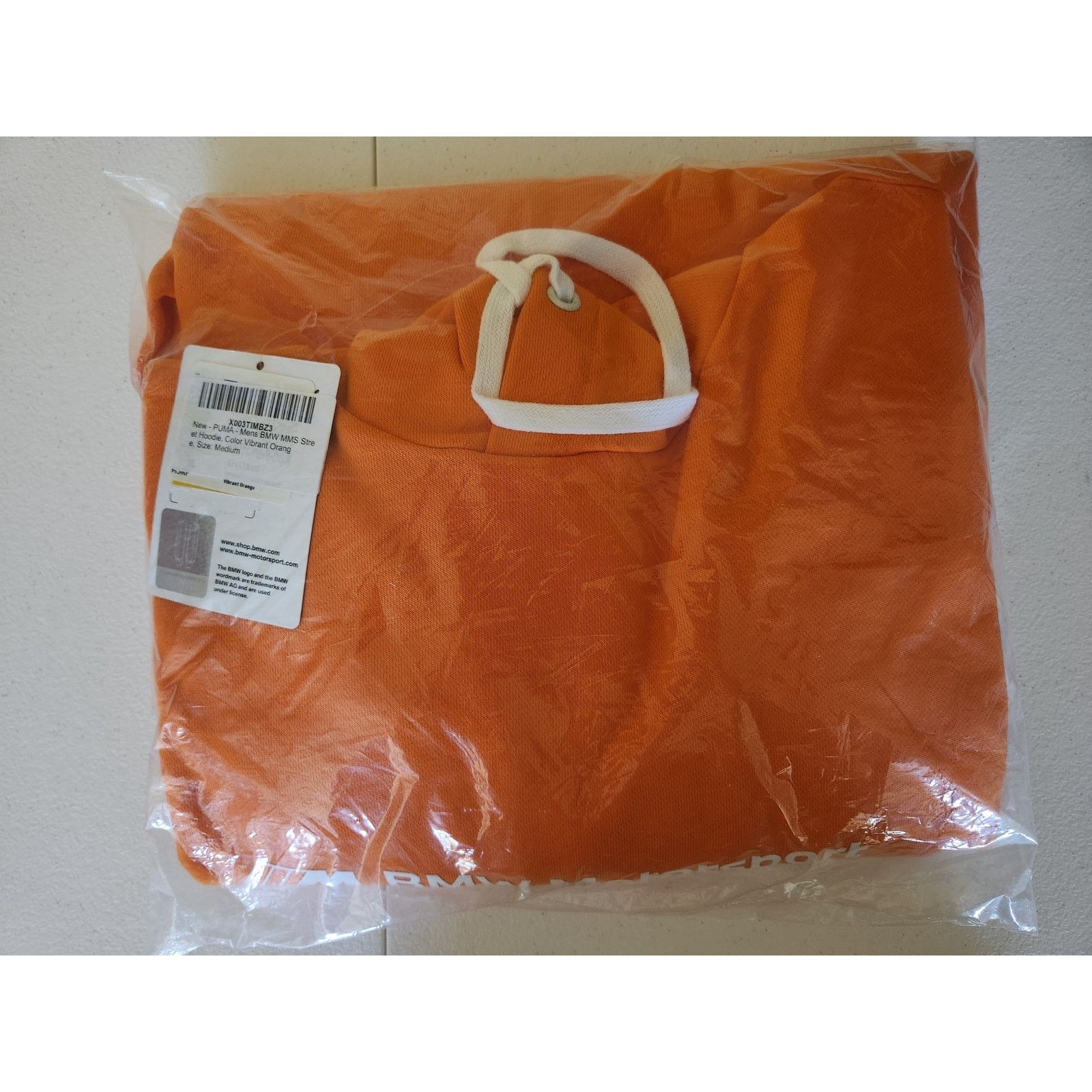 Puma PUMA Men's BMW MMS Street Hoodie Color Vibrant Orange Size M Size US M / EU 48-50 / 2 - 2 Thumbnail