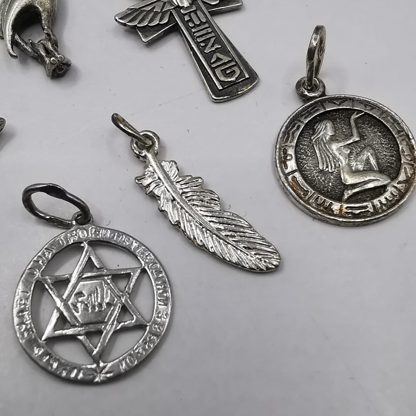 Sterling Silver Vintage Set of Pendants 925 Sterling Silver Jewelry 11,21g Size ONE SIZE - 4 Thumbnail