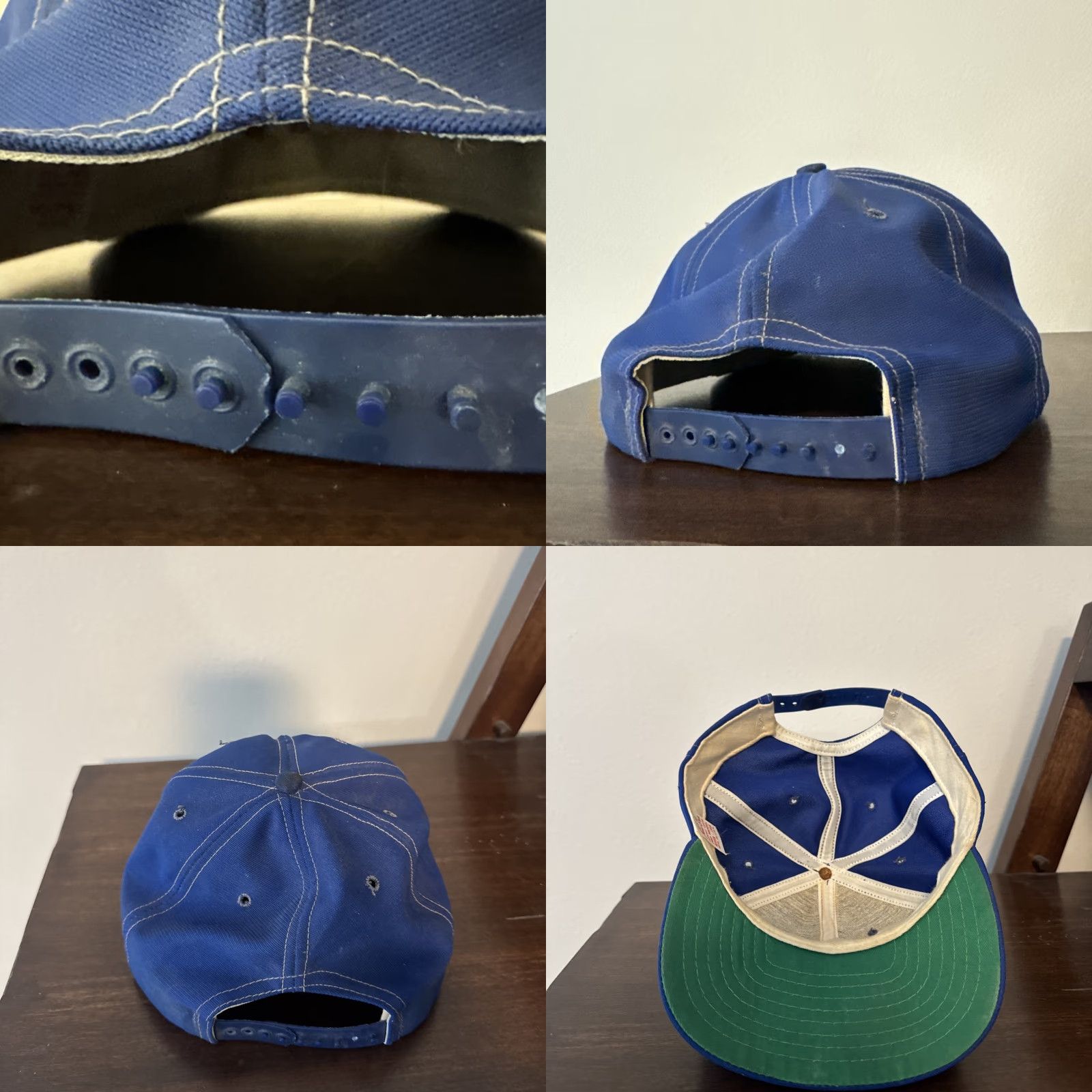 New Era VINTAGE New Era Snapback Hat Cap Blue Red CC Logo 70s 80s Broken Snap Men One Size Mens Size ONE SIZE - 8 Thumbnail