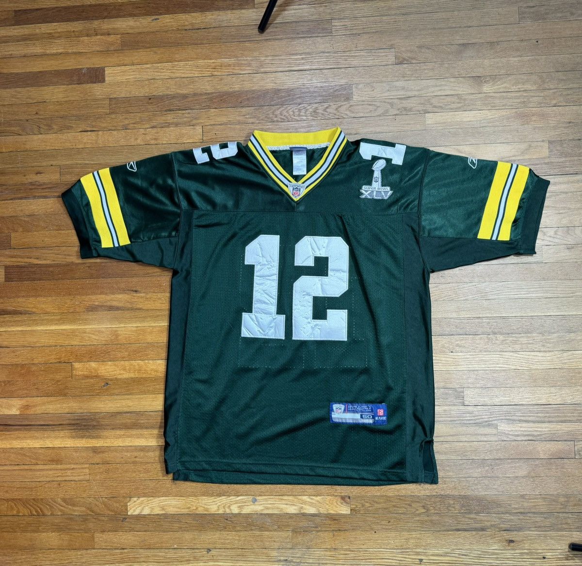 NFL × Vintage Green Bay Packers Aaron Rodgers Jersey #12 Super Bowl XLV Size US XL / EU 56 / 4 - 1 Thumbnail