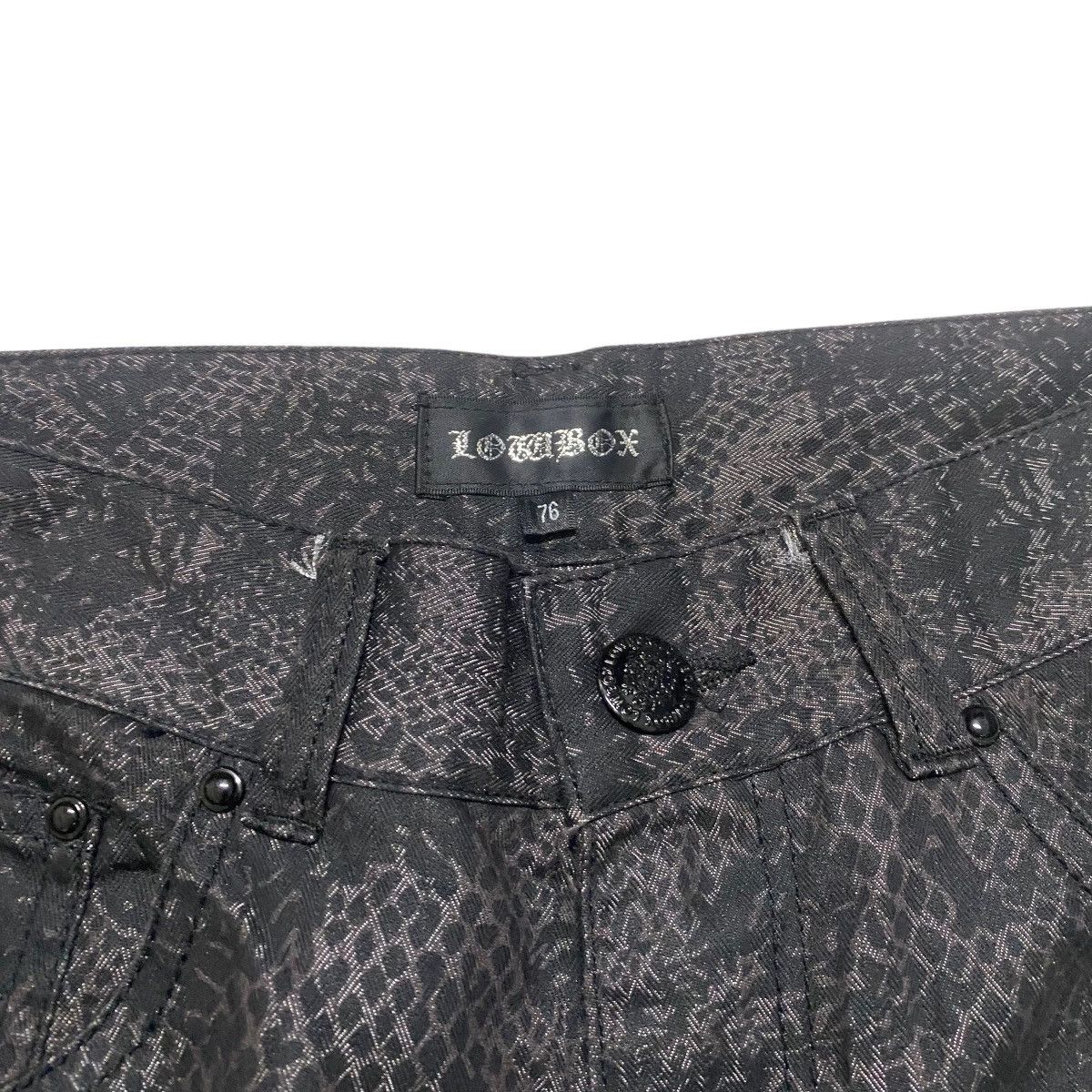 Japanese Brand LOWBOX Snake Pattern Flare Jeans Size US 28 / EU 44 - 6 Thumbnail
