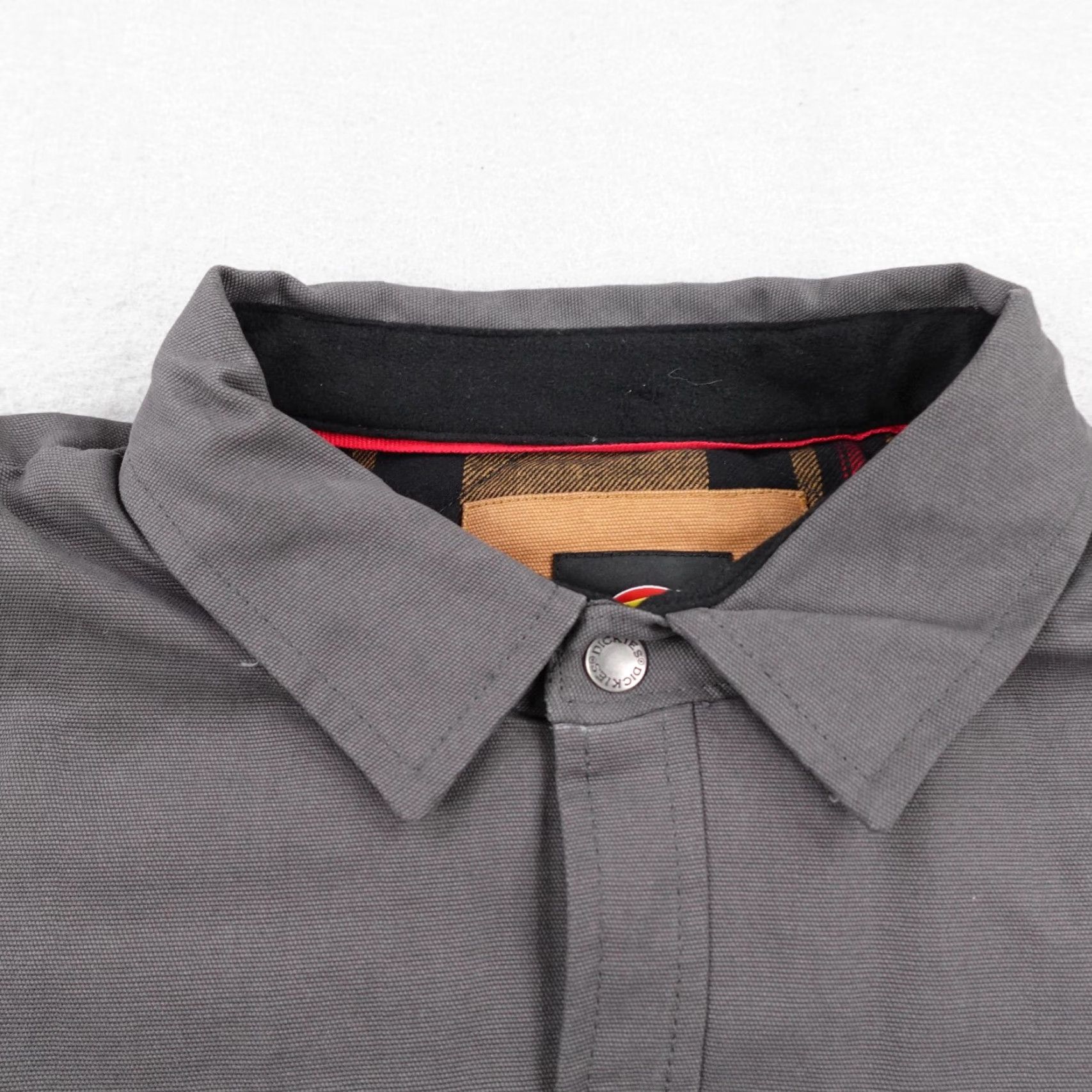 Dickies Dickies Jacket Mens 2XL Gray Canvas Quilted Lined Shacket Heavy Duty Work Coat Jacket Shirts? Size US XXL / EU 58 / 5 - 2 Thumbnail