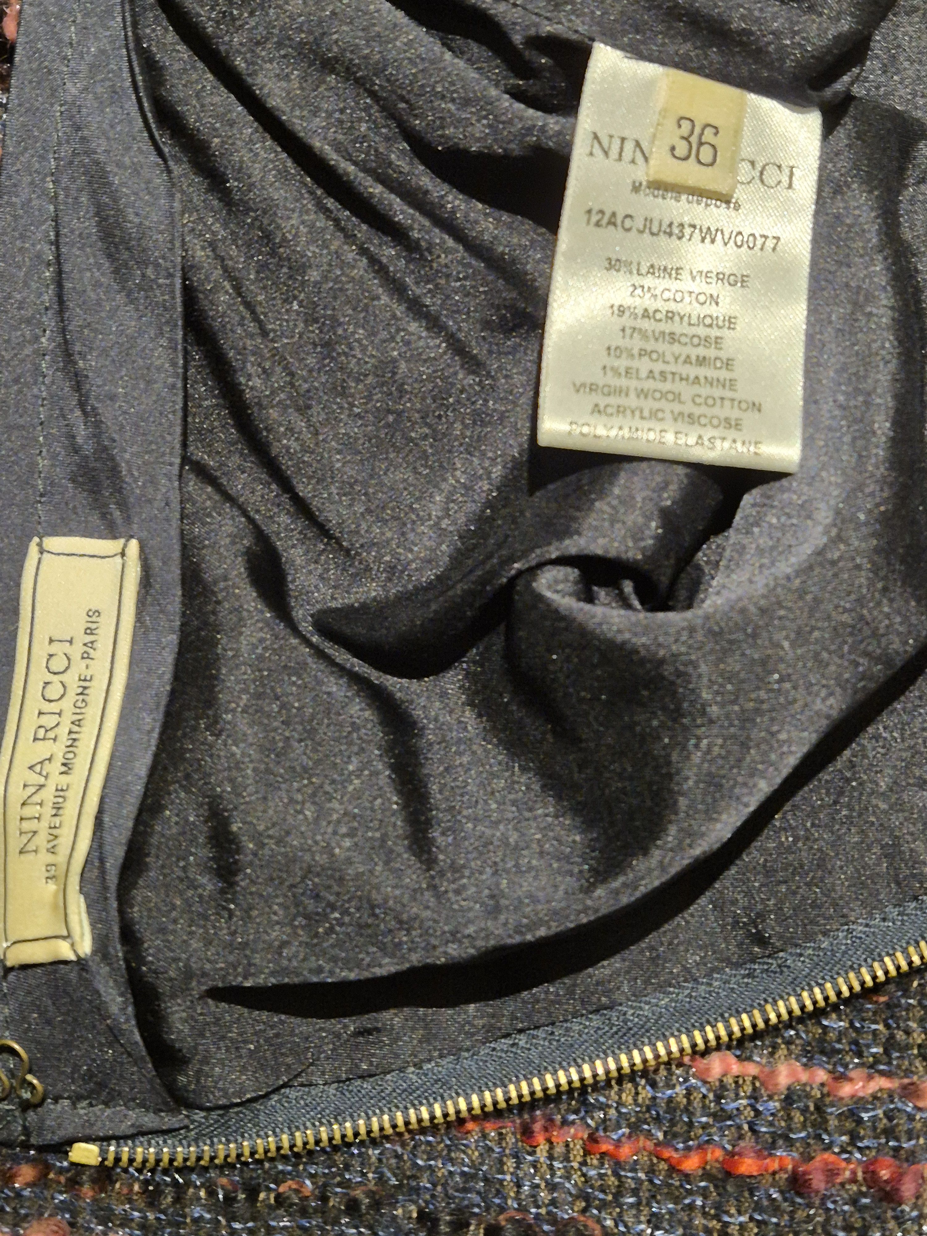 Nina Ricci Nina Ricci wool/silk boucle 2 piece suit Y2K Size XS / US 0-2 / IT 36-38 - 17 Thumbnail