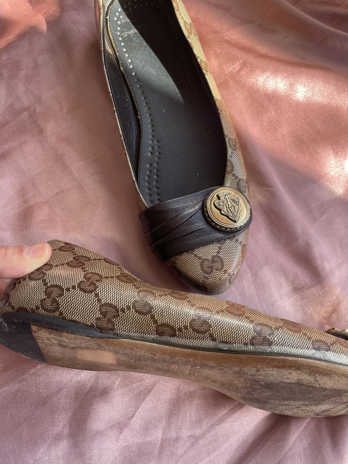 Gucci Gucci Hysteria Monogram Ballet Flats Size US 8 / IT 38 - 13 Thumbnail