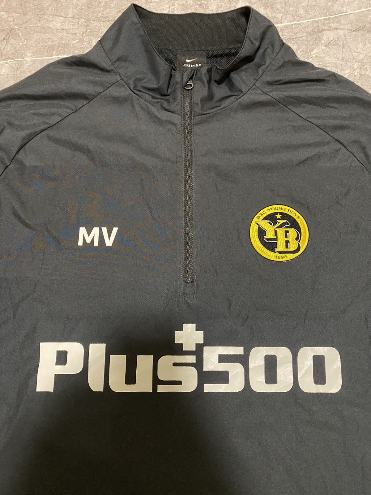 Nike × Vintage Nike Shield BSC Young Boys Soccer Football Jacket 1/3 Zip Size US L / EU 52-54 / 3 - 6 Thumbnail