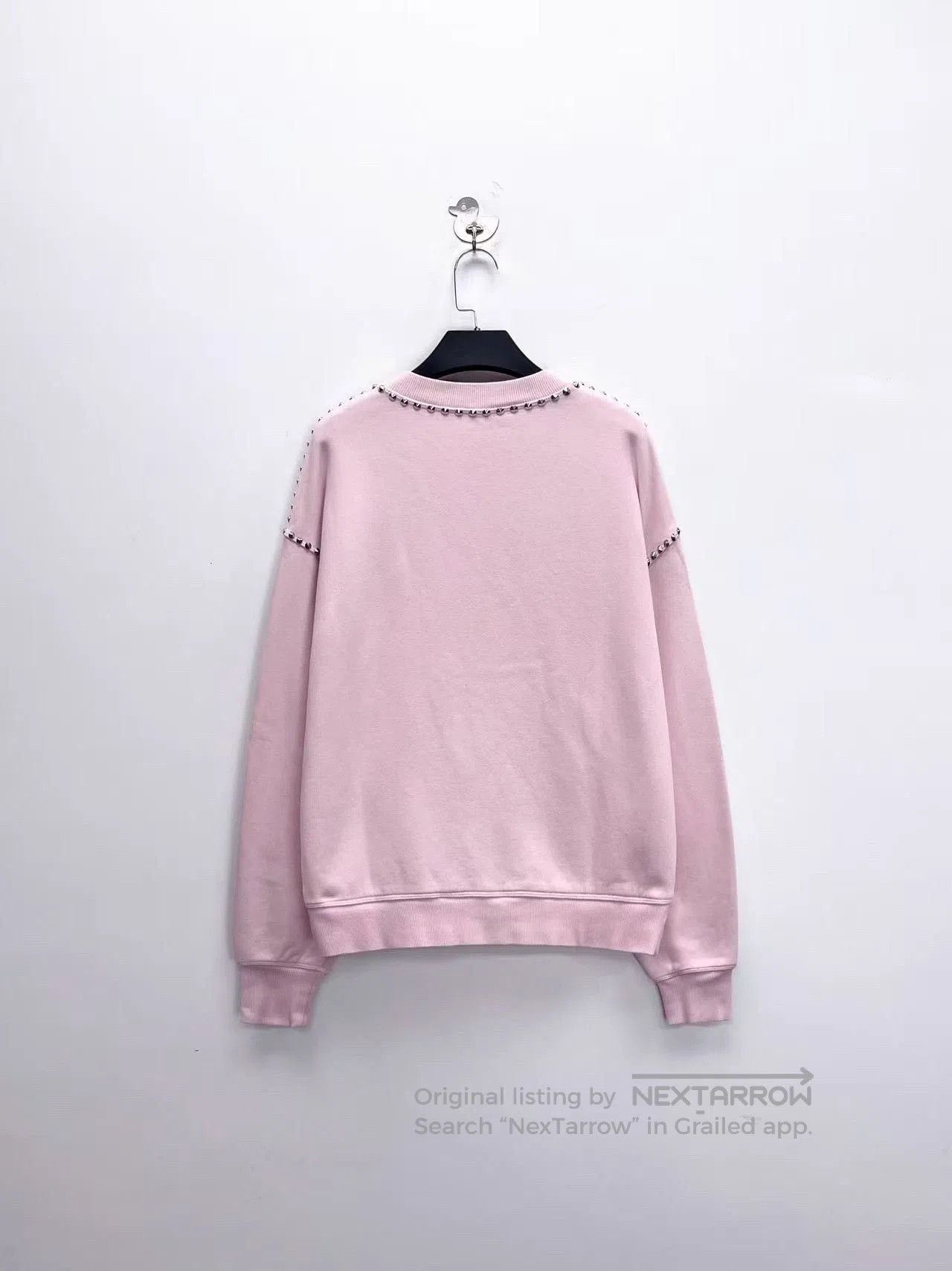 Miu Miu Miu Miu Pink Beaded Logo Sweatshirt. Size XS / US 0-2 / IT 36-38 - 2 Thumbnail