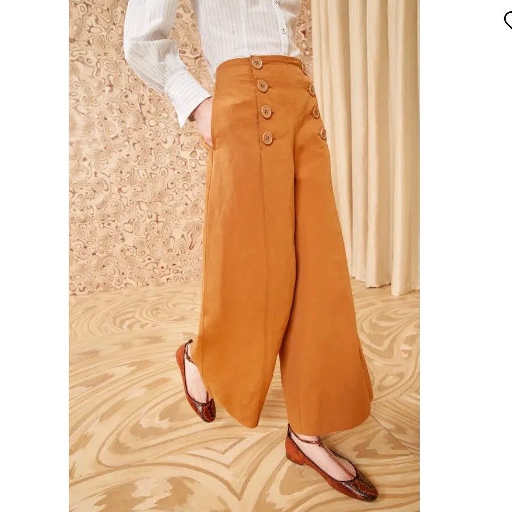 Ulla Johnson Ulla Johnson Polina wide flared pants cotton linen silk Size 26" / US 2 / IT 38 - 6 Thumbnail