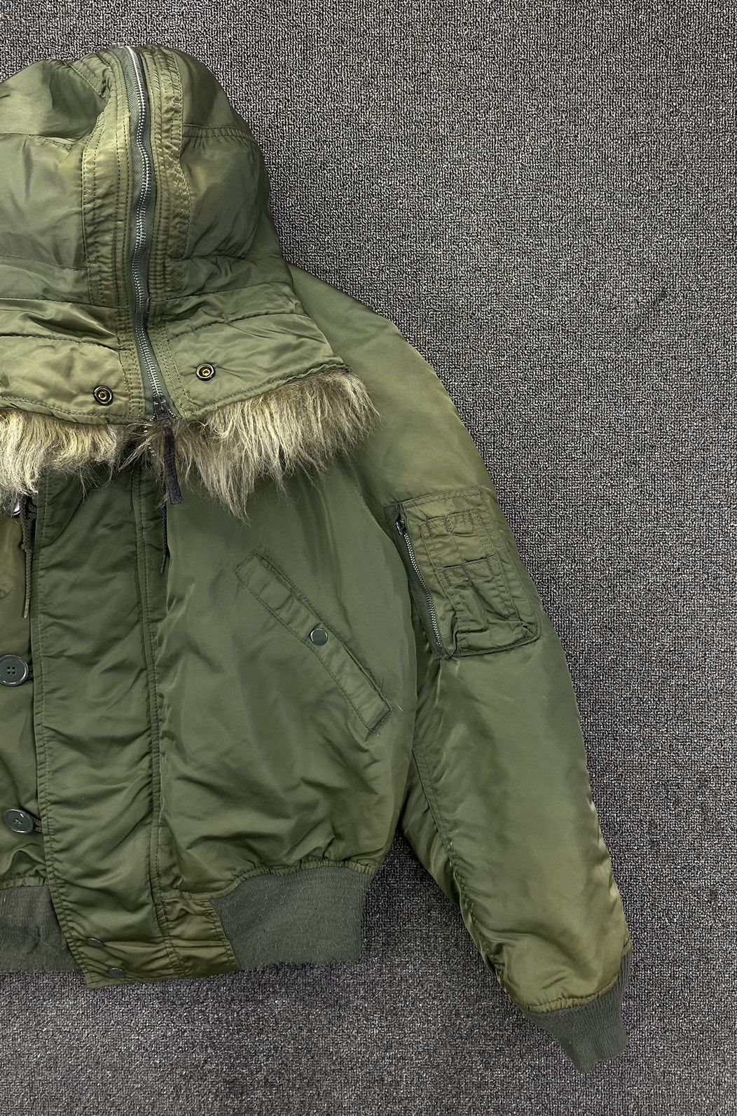 Alpha Industries Vintage Alpha Industries N-2B Attached Hood Flight Jacket Size US M / EU 48-50 / 2 - 6 Thumbnail
