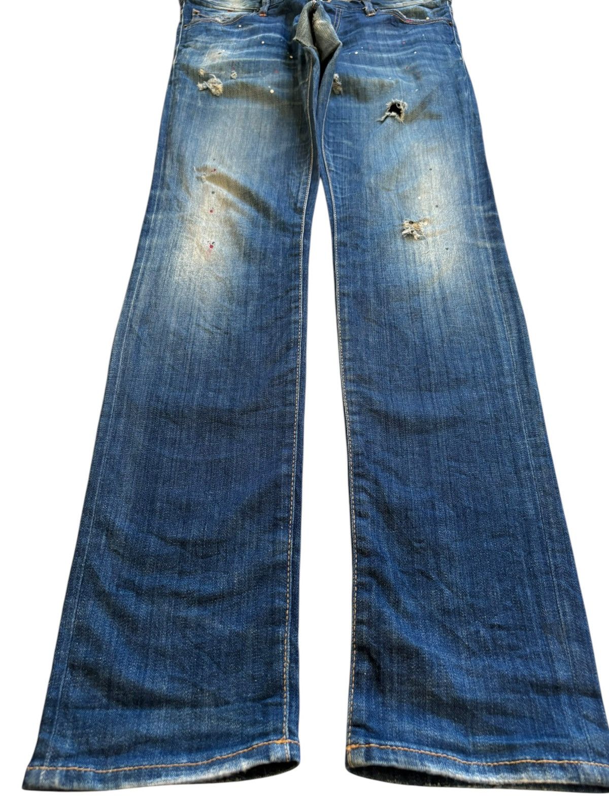 Dsquared2 Vintage Italy Dsquared2 Button Fly Painted Distressed Jeans Size US 33 - 6 Thumbnail