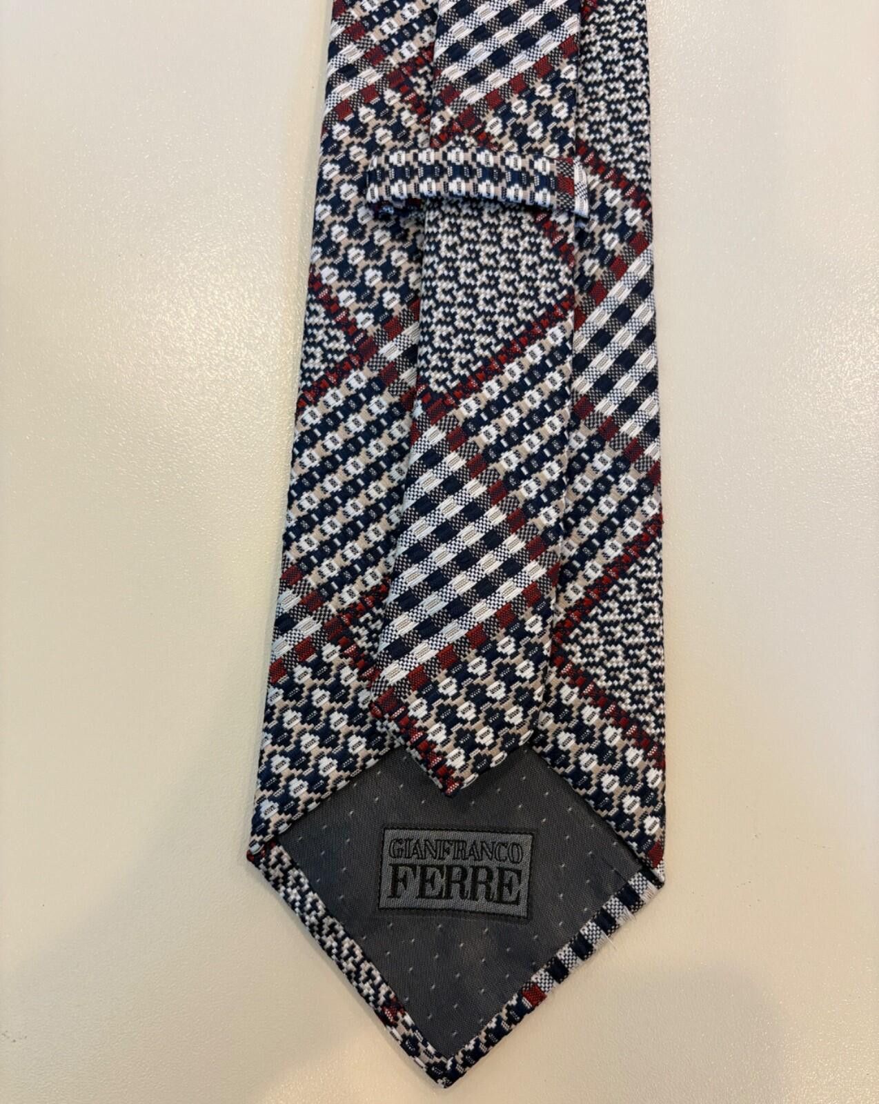 Gianfranco Ferre Gianfranco Ferre Silk Tie Italy Patchwork Plaid Checked Size ONE SIZE - 2 Thumbnail