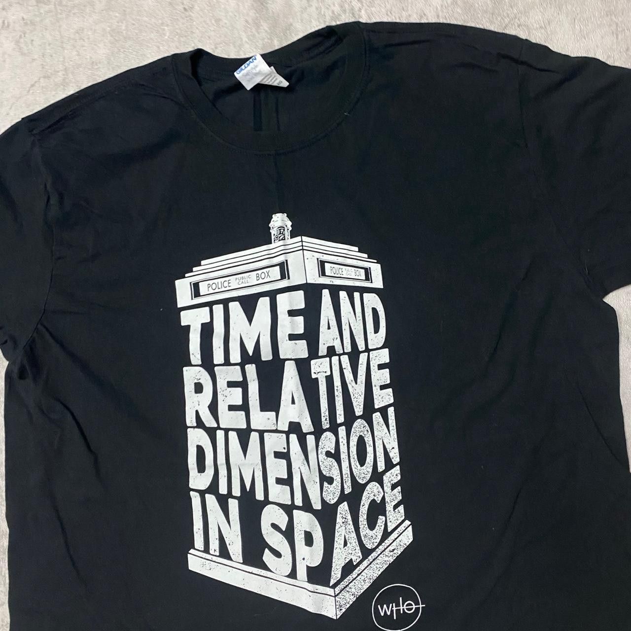 Gildan Black and white Doctor Who Time and Relative Dimension Size US XL / EU 56 / 4 - 2 Thumbnail