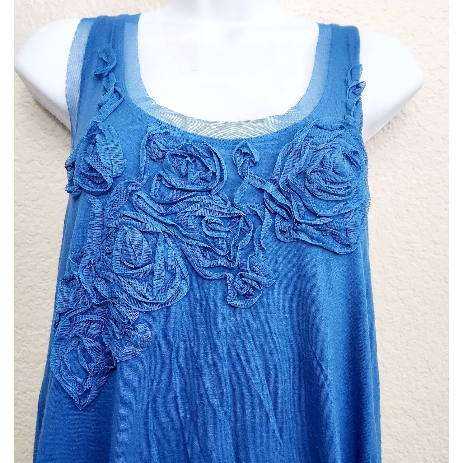 Other Joseph A Blue Material Rosettes On Bodice Sleeveless Top M Size M / US 6-8 / IT 42-44 - 2 Thumbnail