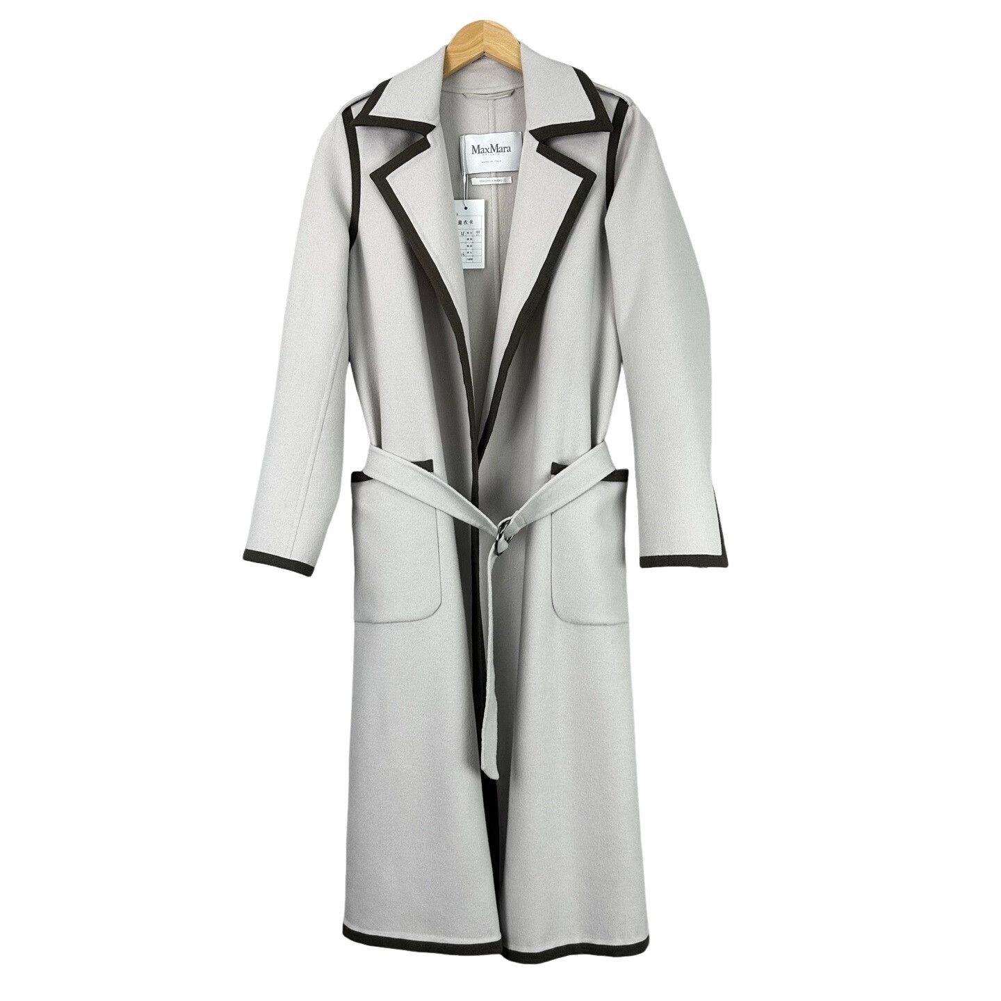 Max Mara Max Mara Wool Angora Trimmed Belted Coat IT 40 Size S / US 4 / IT 40 - 1 Thumbnail