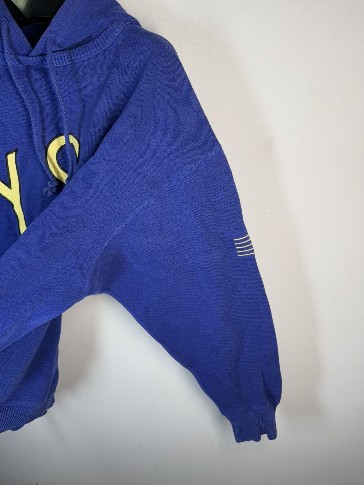 Yves Saint Laurent Big Logo YSL Hoodie Sweatshirt Rare Sweater Blue Navy 90s Size US L / EU 52-54 / 3 - 16 Thumbnail