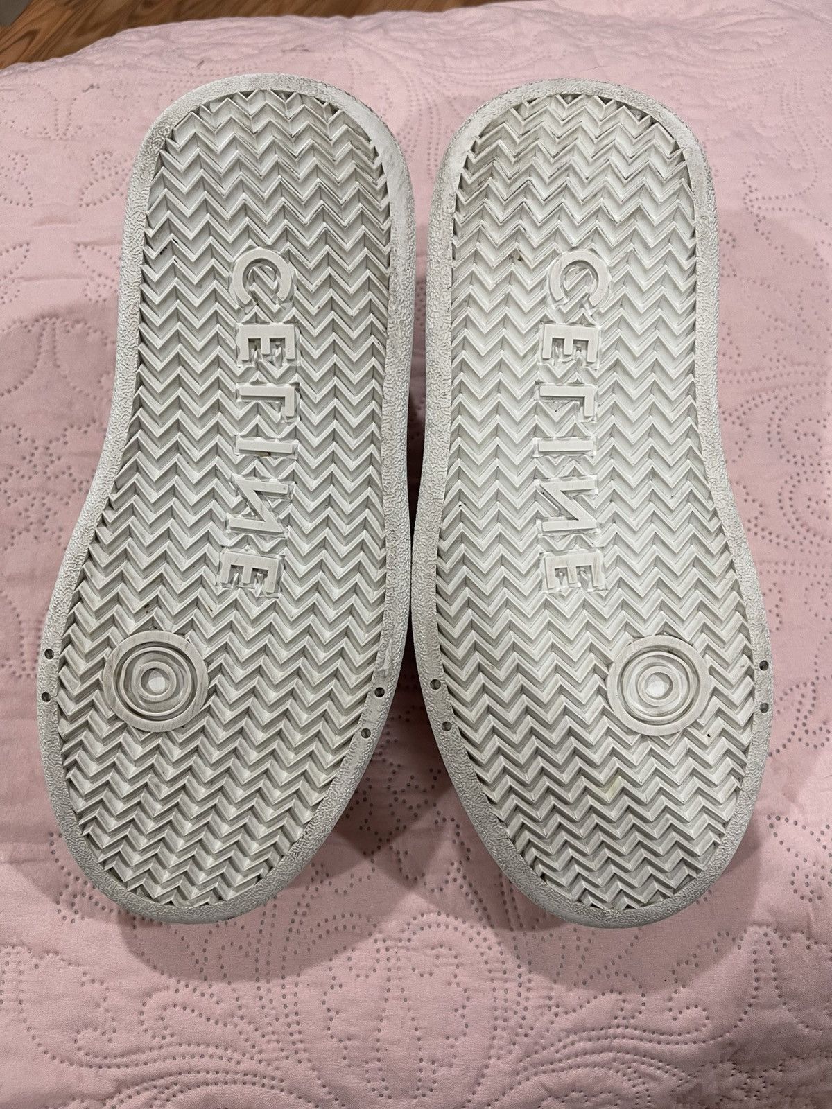 Celine × Designer WHITE CHUNKY BLOCK SNEAKERS WITH WEDGE OUTSOLE IN CALFSKIN Size US 7 / IT 37 - 9 Thumbnail