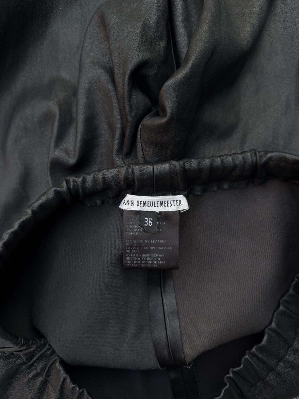 ANN DEMEULEMEESTER LEATHER PANTS Size 36 Stretch Florence