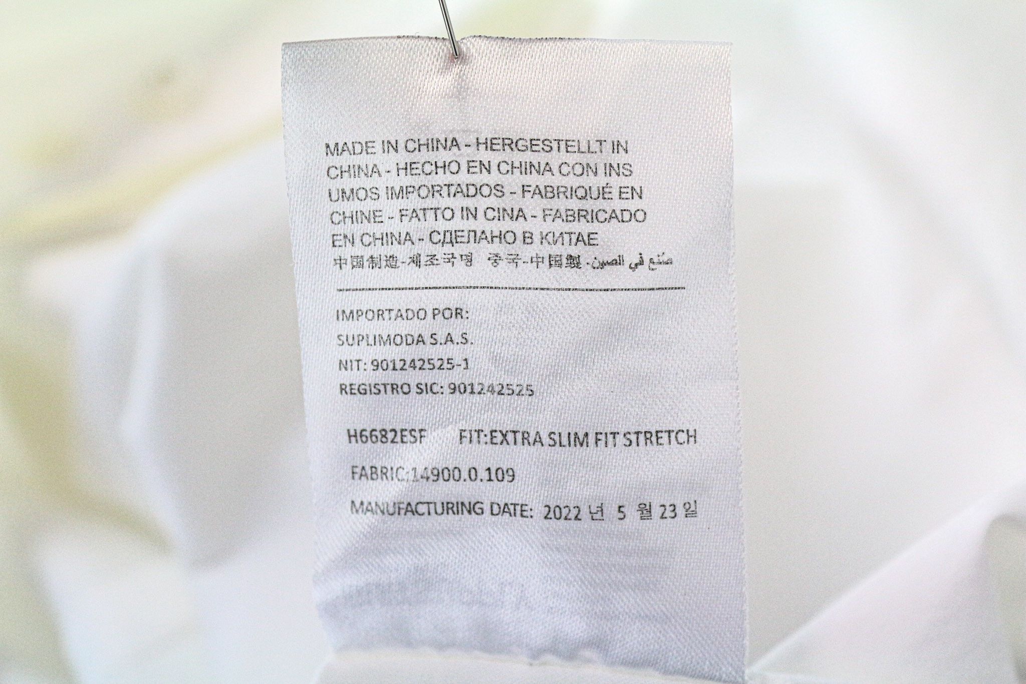 Suitsupply 35/13 1/2 Extra Slim White Stretch Cotton Shirt 76049 Size 36R - 7 Thumbnail