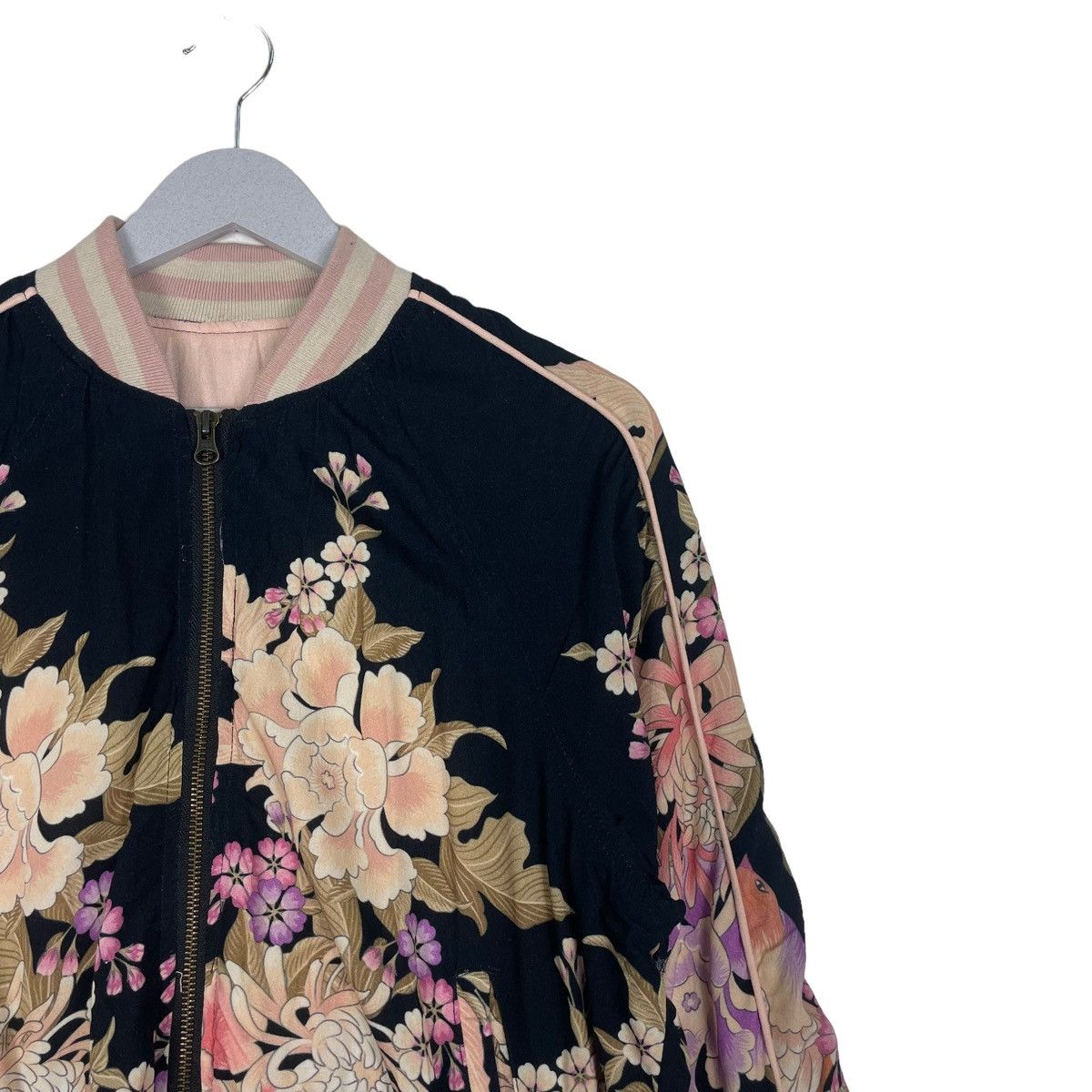 Japanese Brand 💥SUKAJAN SAKURA FLORAL REVERSIBLE ZIPPER JACKET Size M / US 6-8 / IT 42-44 - 6 Thumbnail
