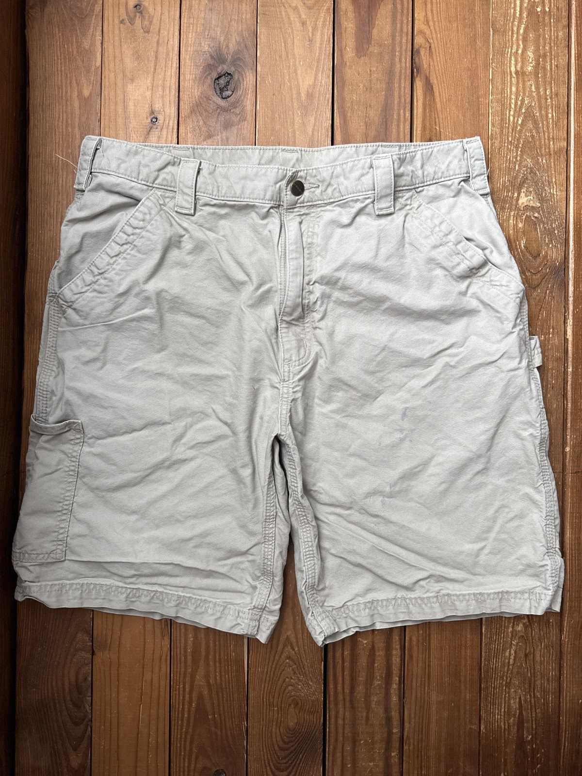 Carhartt Vintage Carhartt Tan Carpenter Shorts Size US 36 / EU 52 - 2 Thumbnail