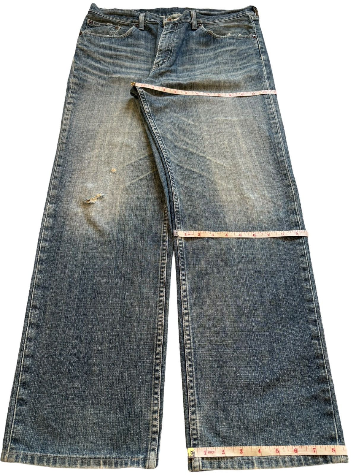 Levi's × Levi's Vintage Clothing Vintage 90s Levis 502 Mud Wash Distressed Loose Baggy Jeans Size US 34 / EU 50 - 14 Thumbnail