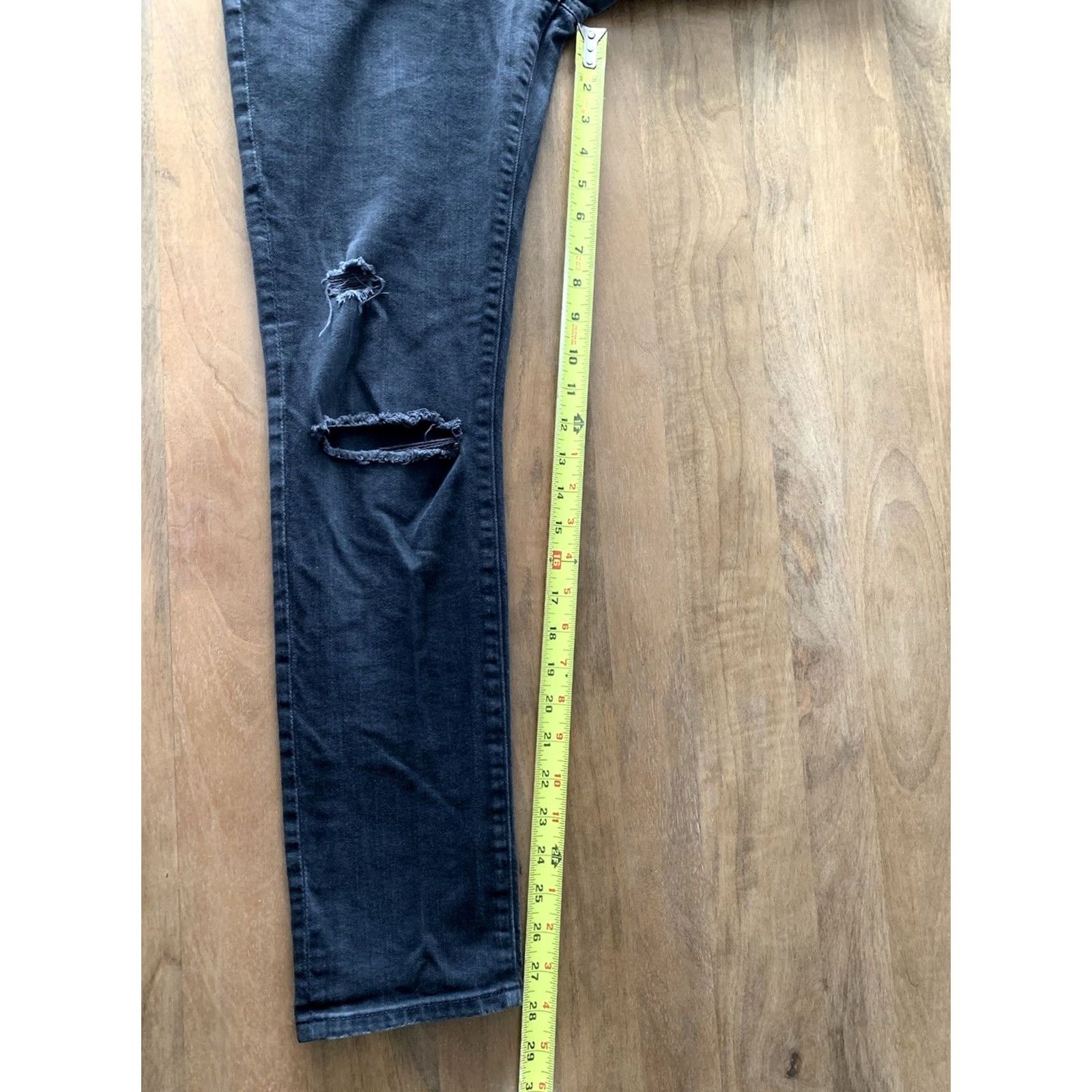 Denime BIG STAR Jeans Womens 27x28 Black Denim 5-Pocket Slim Skinny Stretch Cement Logo Zipper Pocket Distressed Cowboy Rock Punk 90s Vintage No Size 27" / US 4 / IT 40 - 7 Thumbnail