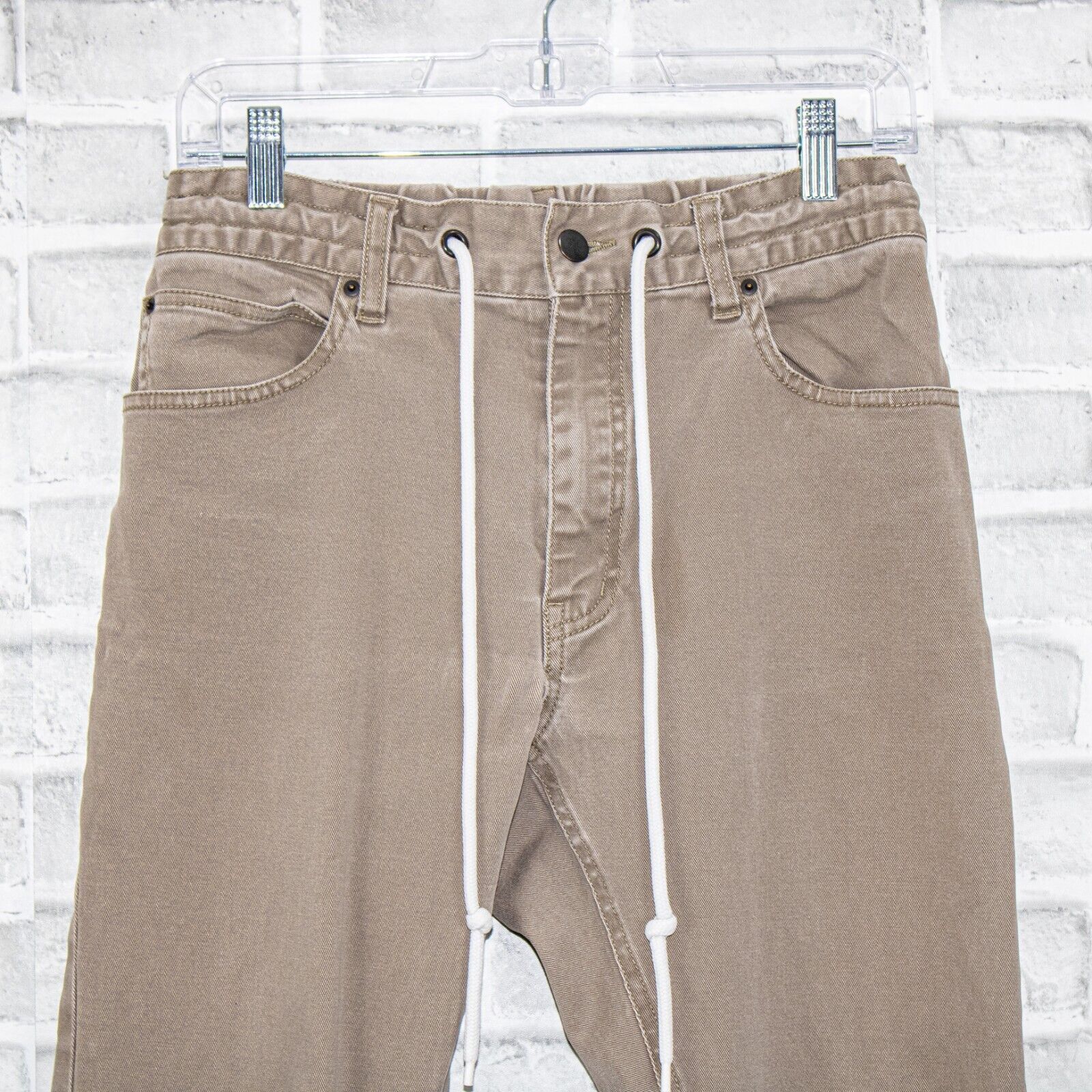 ONES STROKE ONES STROKE Tokyo Jogger Pants Khaki Drawstring ankle zip Size US 29 - 3 Thumbnail
