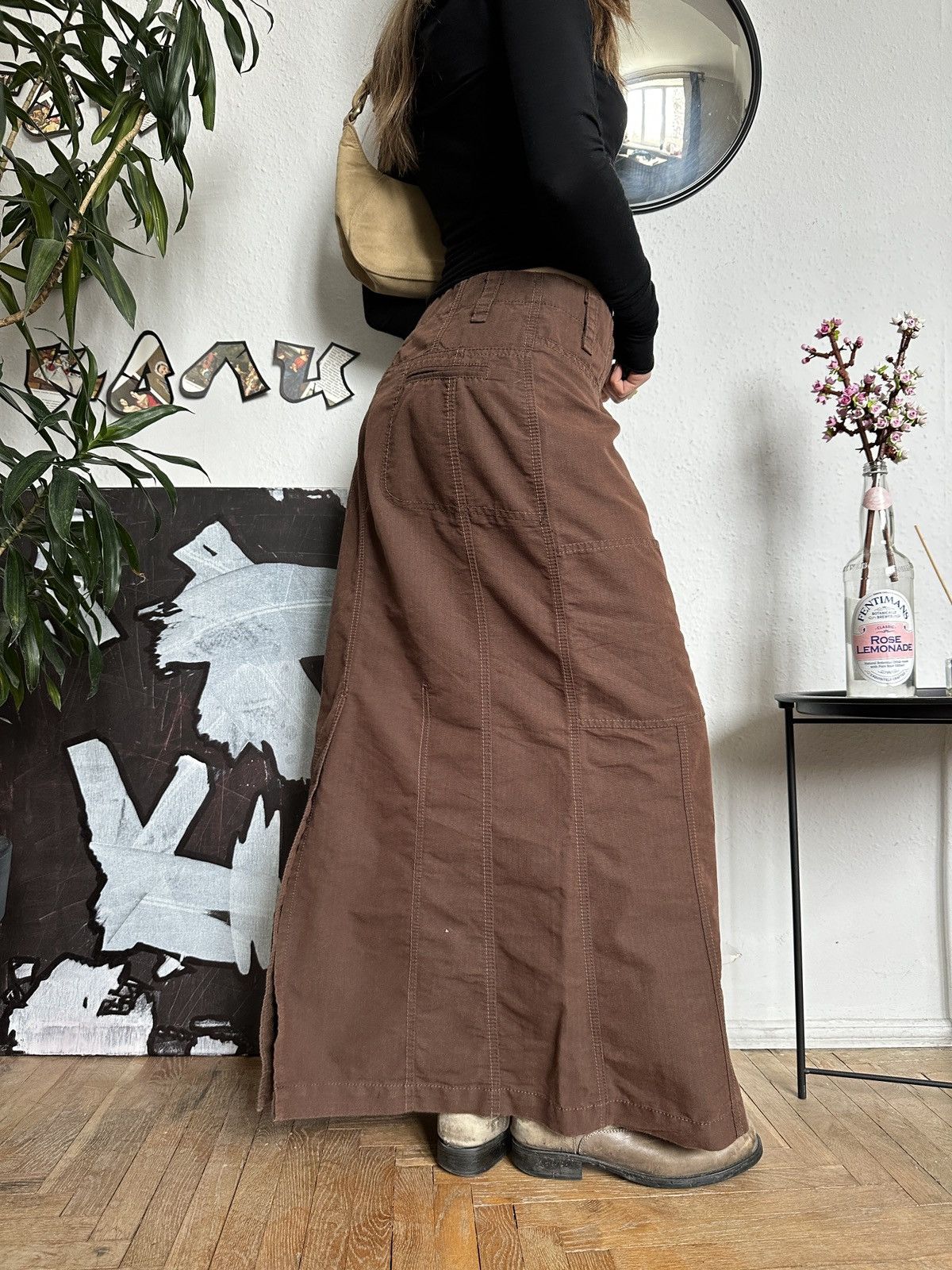 Japanese Brand × Seditionaries × Vintage Vintage Sandwich Asymmetrical Pocket Maxi Skirt 00s Size 26" / US 2 / IT 38 - 8 Thumbnail
