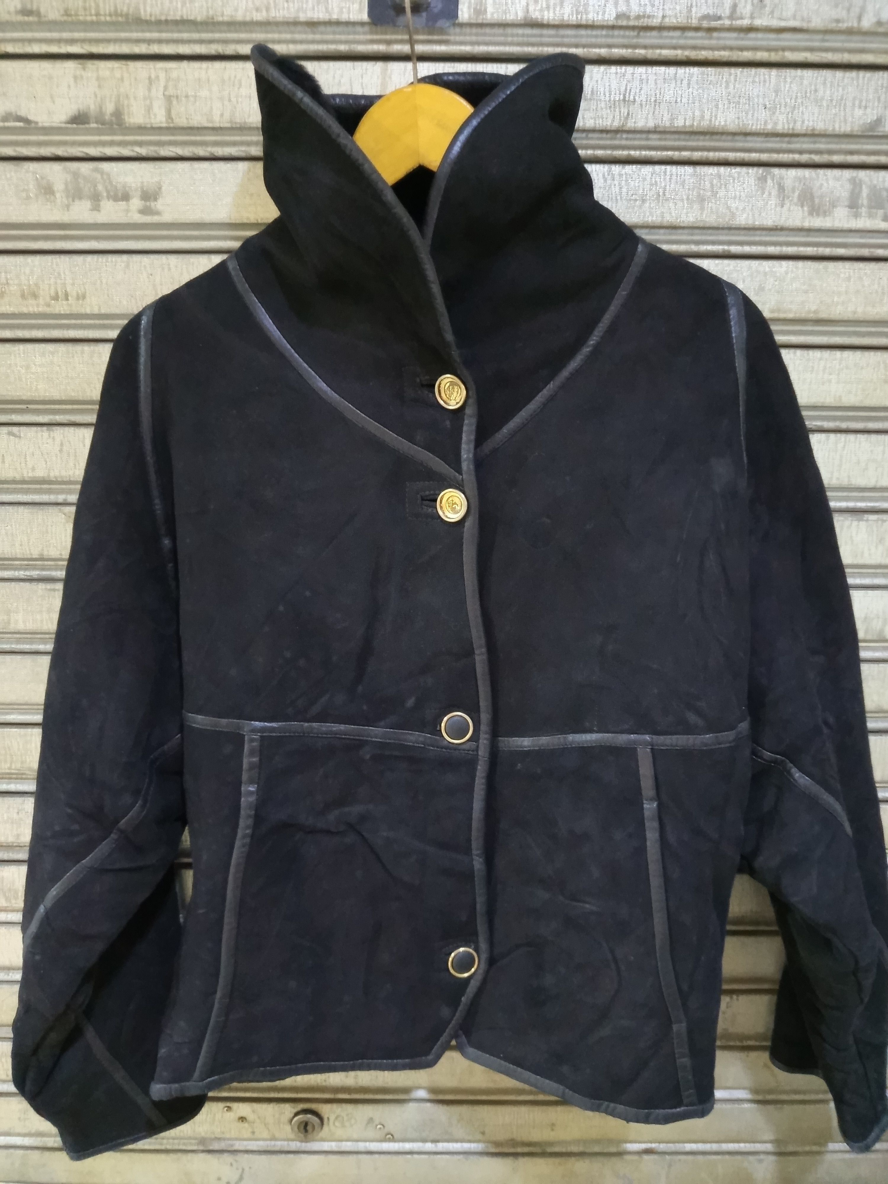 Emmanuelle Khanh 1970s Emmanuel Khanh Paris Shearling Cropped Jacket Size L / US 10 / IT 46 - 6 Thumbnail
