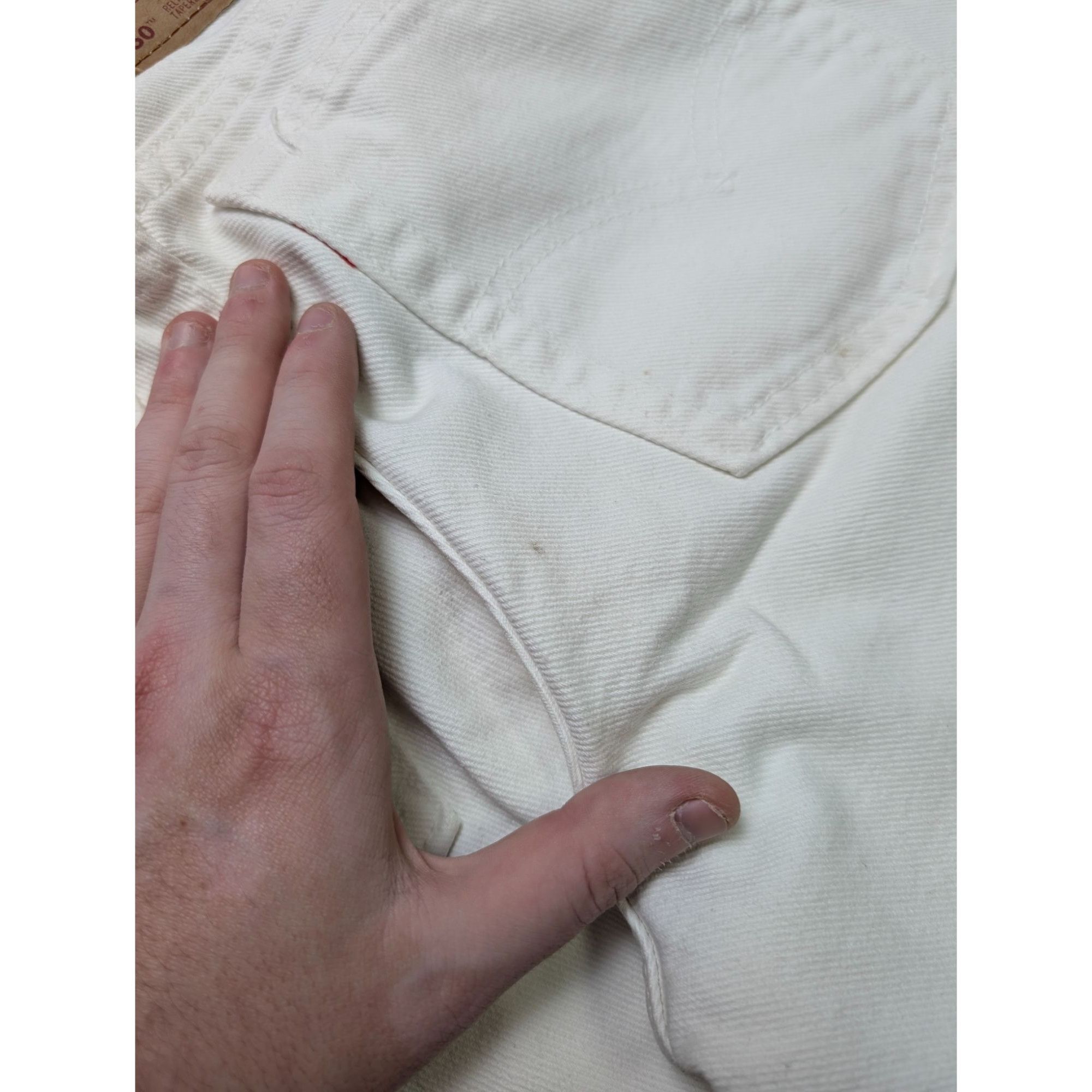 Levi's Levi's 550 Made in USA White Denim Jeans Pants Size 27" / US 4 / IT 40 - 15 Thumbnail